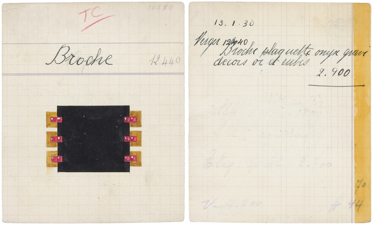 Product card of a Brooch, 1930