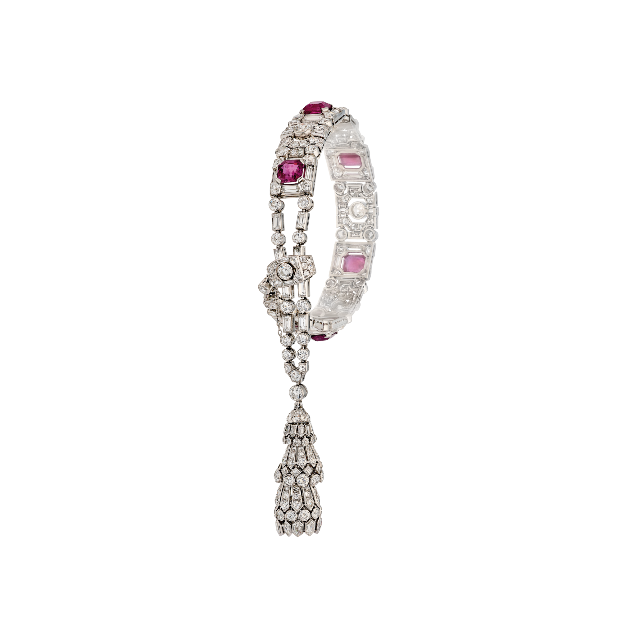 Bracelet, 1929
Platinum, rubies, and diamonds
Van Cleef & Arpels Collection