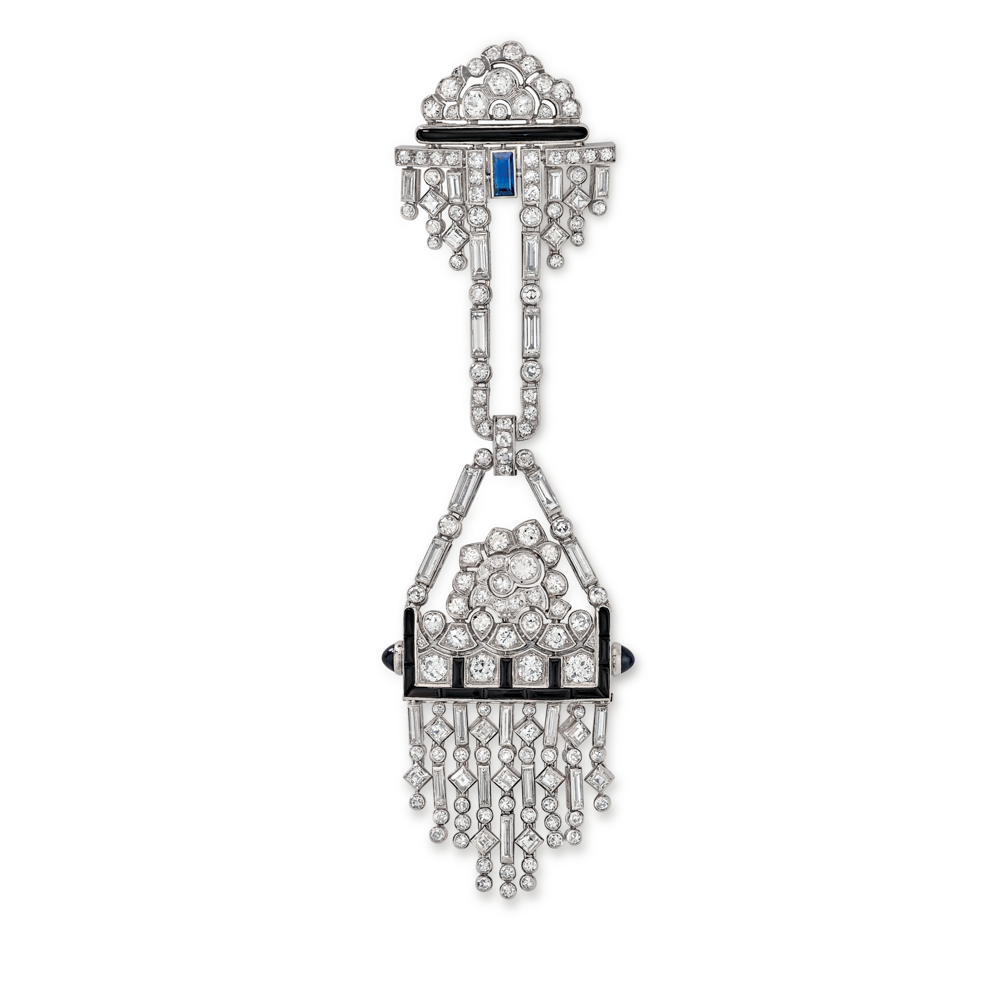 Chatelaine watch, 1926
Platinum, sapphires, onyx, and diamonds
Van Cleef & Arpels Collection