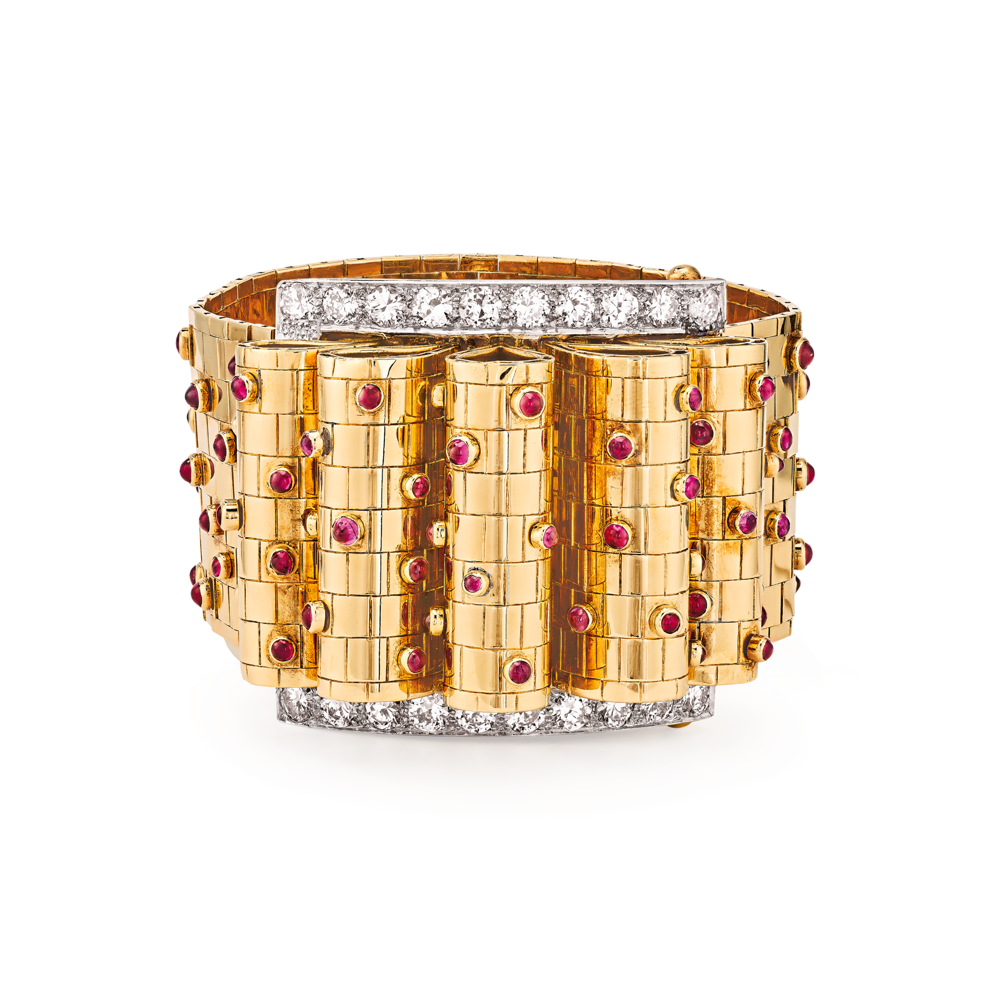 Bracelet, 1936
Platinum, yellow gold, rubies, and diamonds
Van Cleef & Arpels Collection