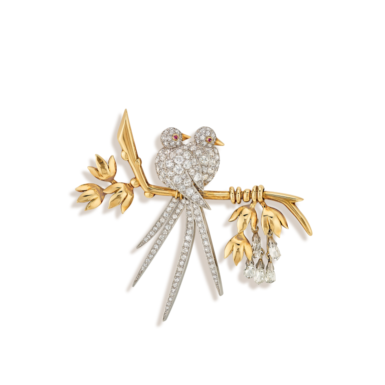 Photo of Lovebirds brooch