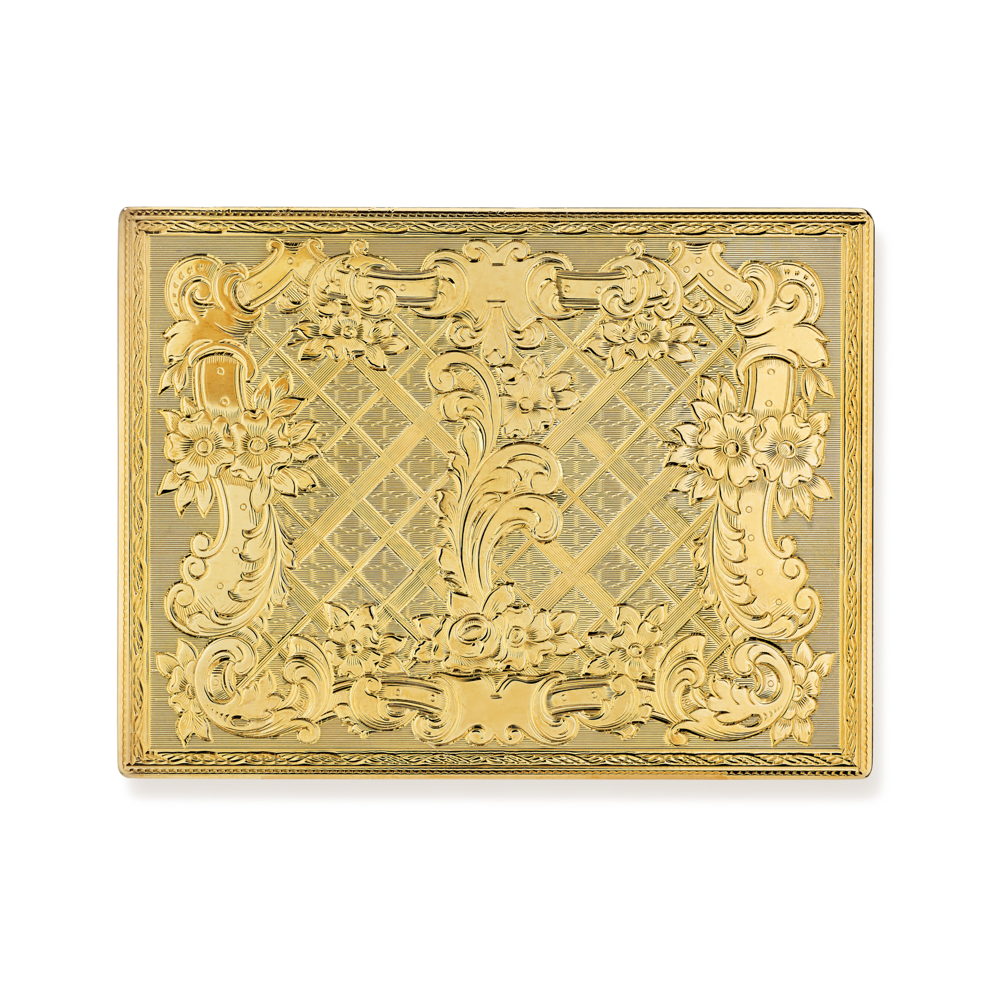 Antique-style cigarette case, 1950
Yellow gold
Van Cleef & Arpels Collection