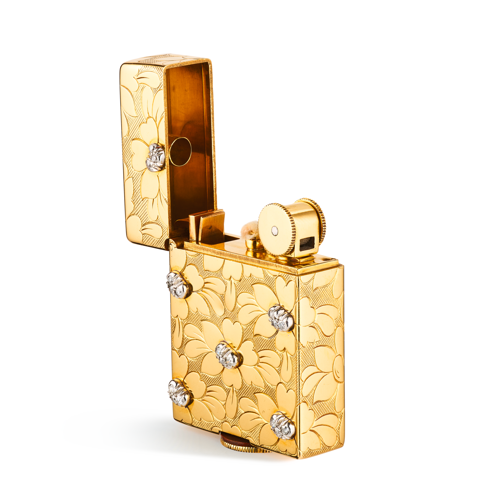 Daisies Lighter, 1955
Platinum, yellow gold, diamonds
Van Cleef & Arpels Collection
