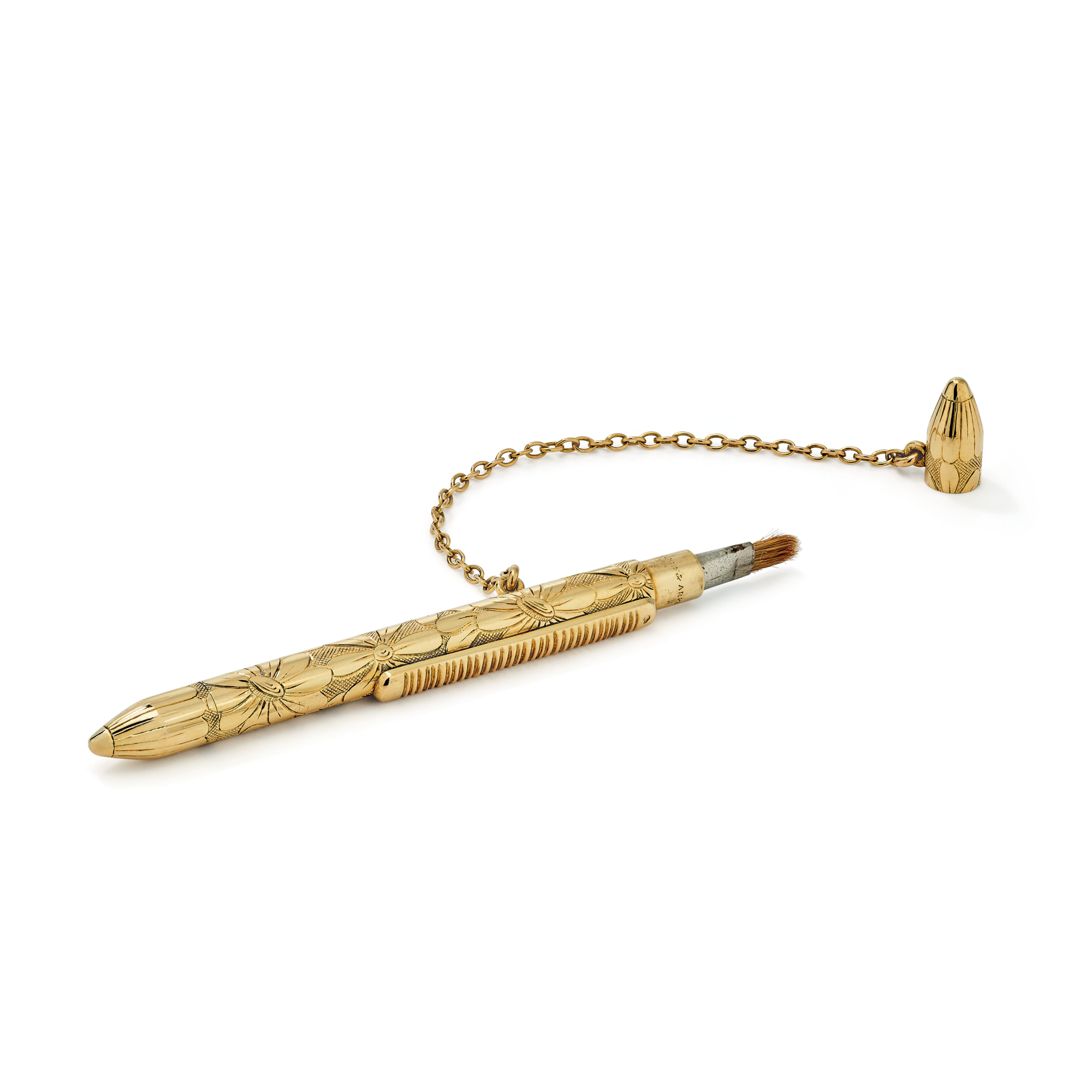 Daisies lip brush, 1956
Yellow gold
Van Cleef & Arpels Collection