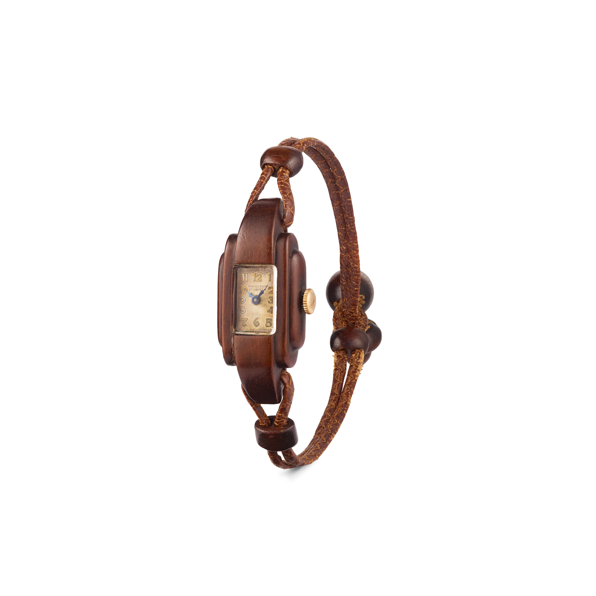 Wristwatch, 1930
Metal, wood, and leather
Van Cleef & Arpels Collection