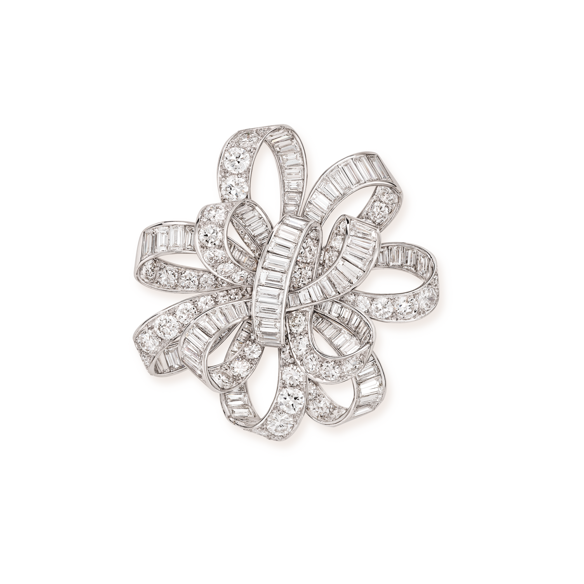 Floating Ribbon brooch, 1937
Platinum, diamonds
Van Cleef & Arpels Collection