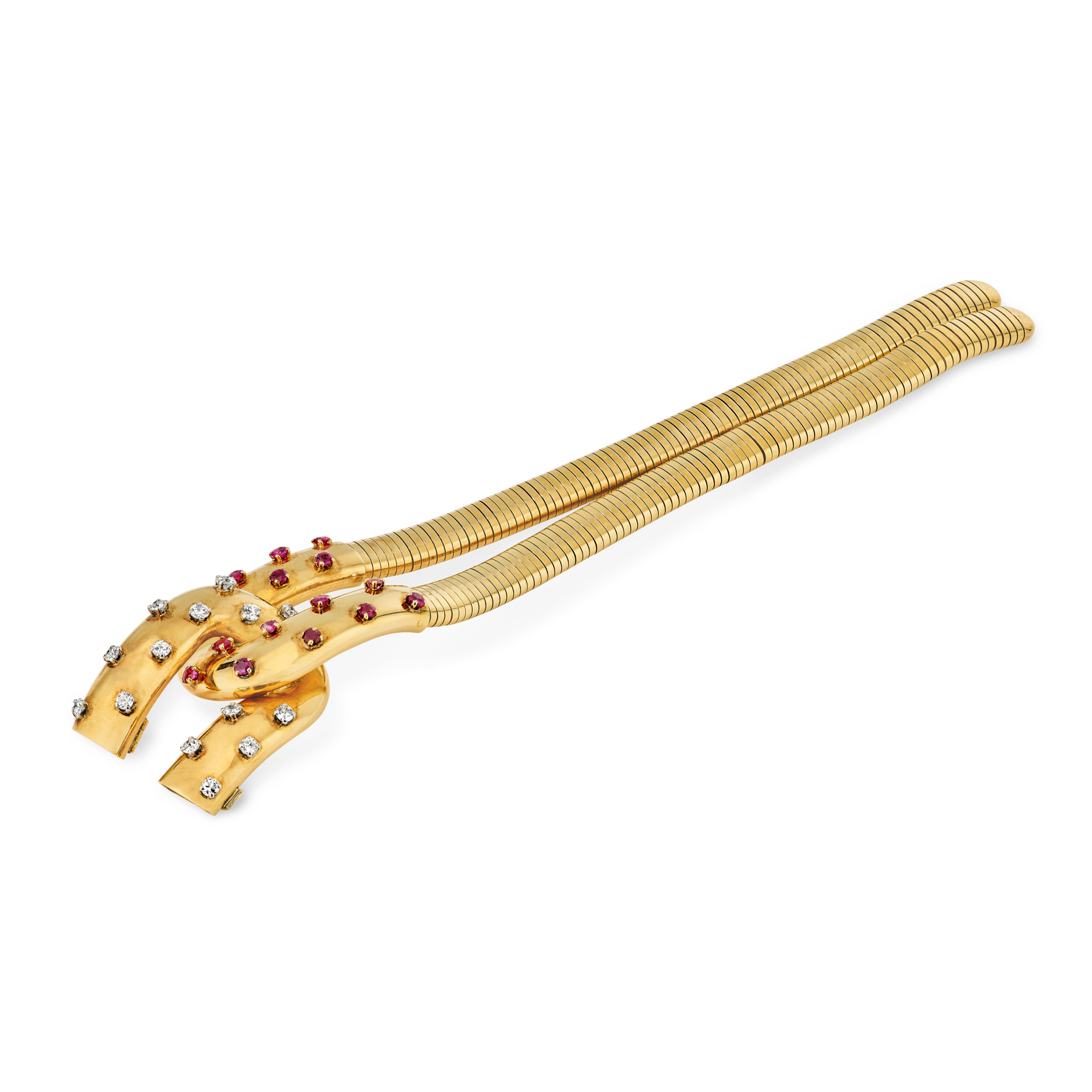 Belle-Helene bracelet, 1946
Platinum, yellow gold, rubies, diamonds
Van Cleef & Arpels Collection