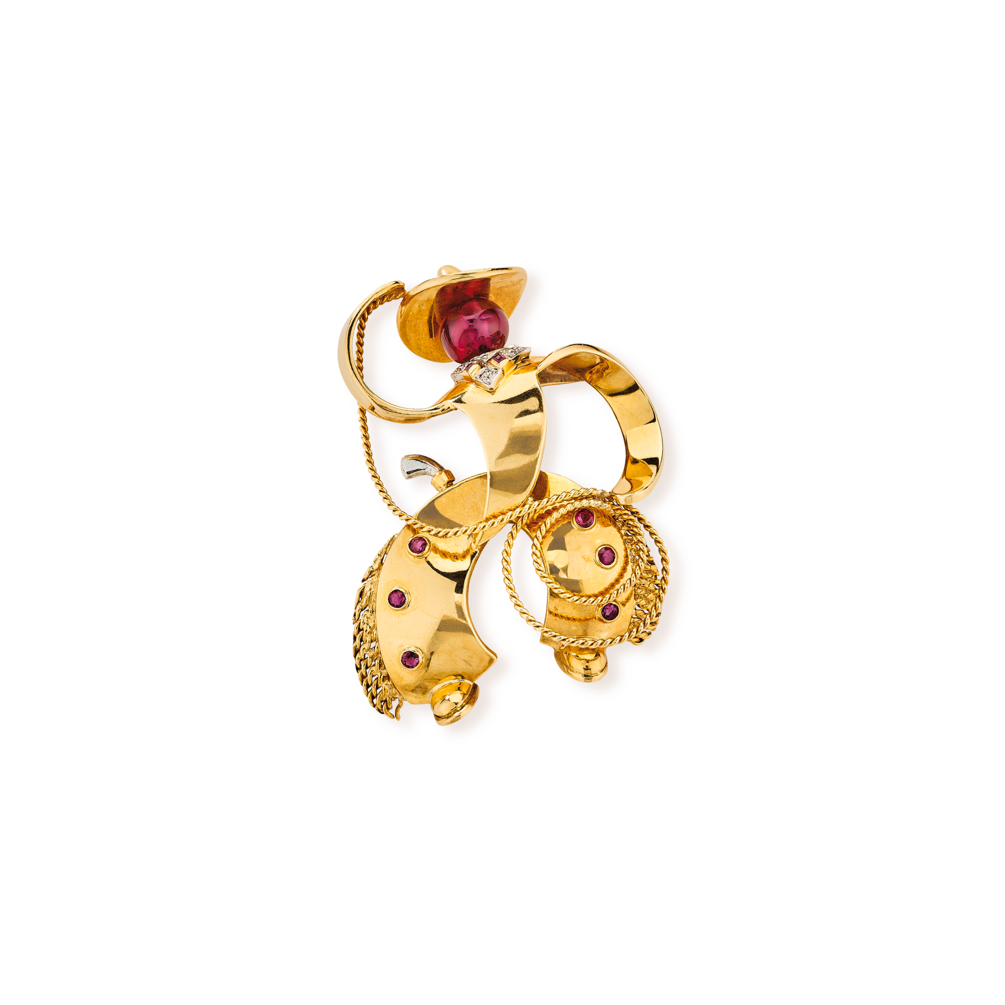 Cowboy clip, 1946
Yellow gold, rubies, and diamonds
Van Cleef & Arpels Collection