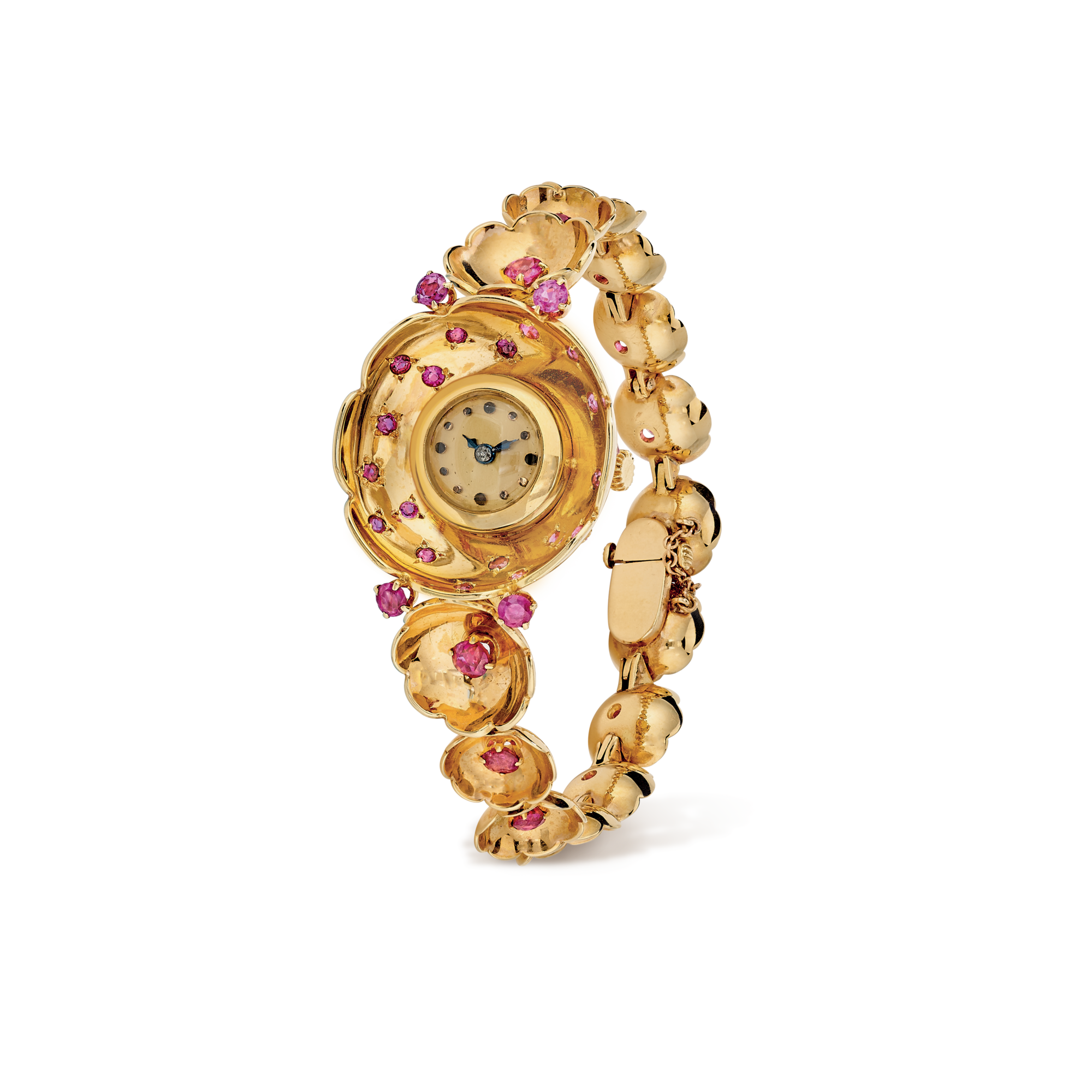 Buttercups wristwatch, 1942
Yellow gold and rubies
Van Cleef & Arpels Collection