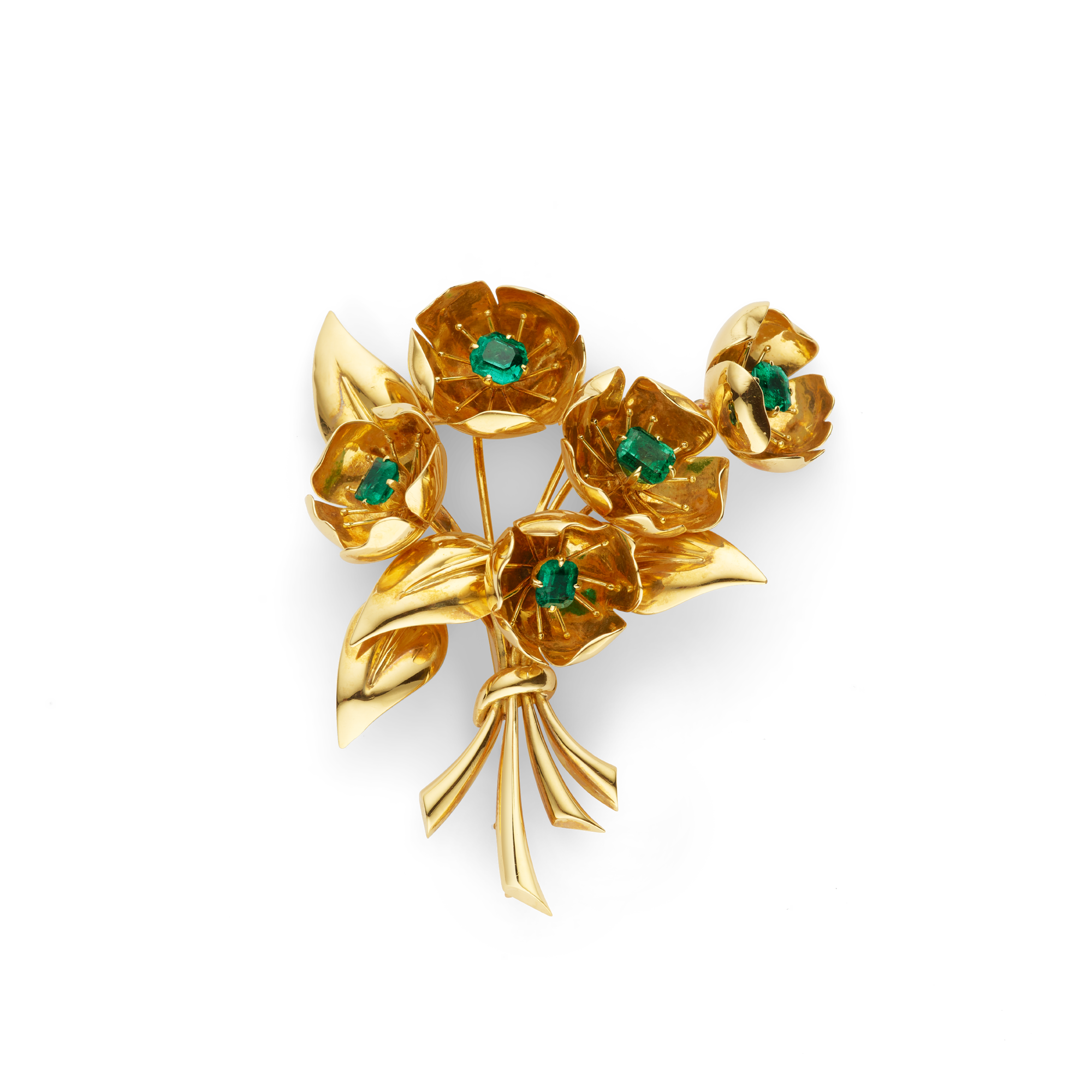 Buttercups clip, 1946
Yellow gold and emeralds
Van Cleef & Arpels Collection