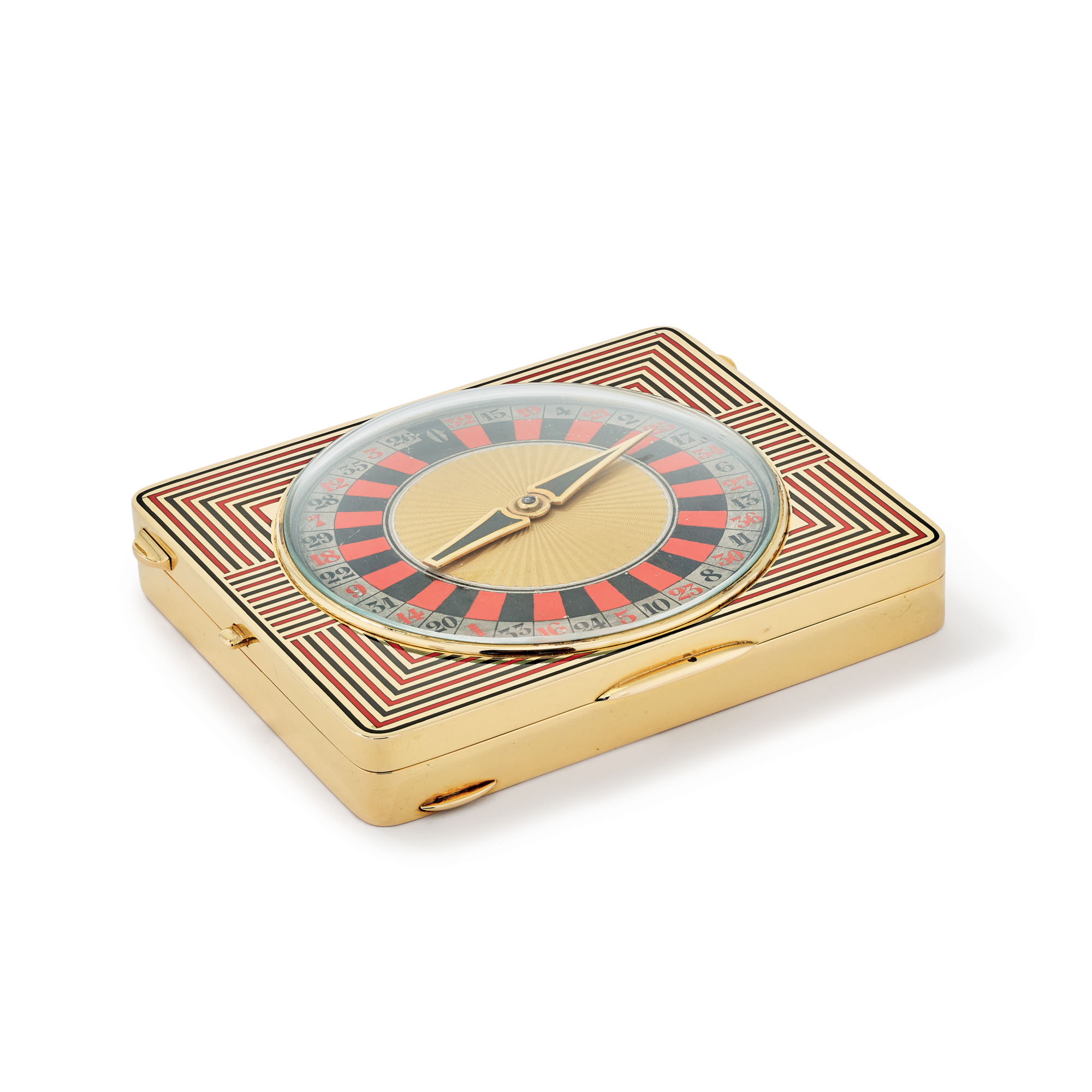 Cigarette case, 1926
Yellow gold, glass, and enamel
Van Cleef & Arpels Collection