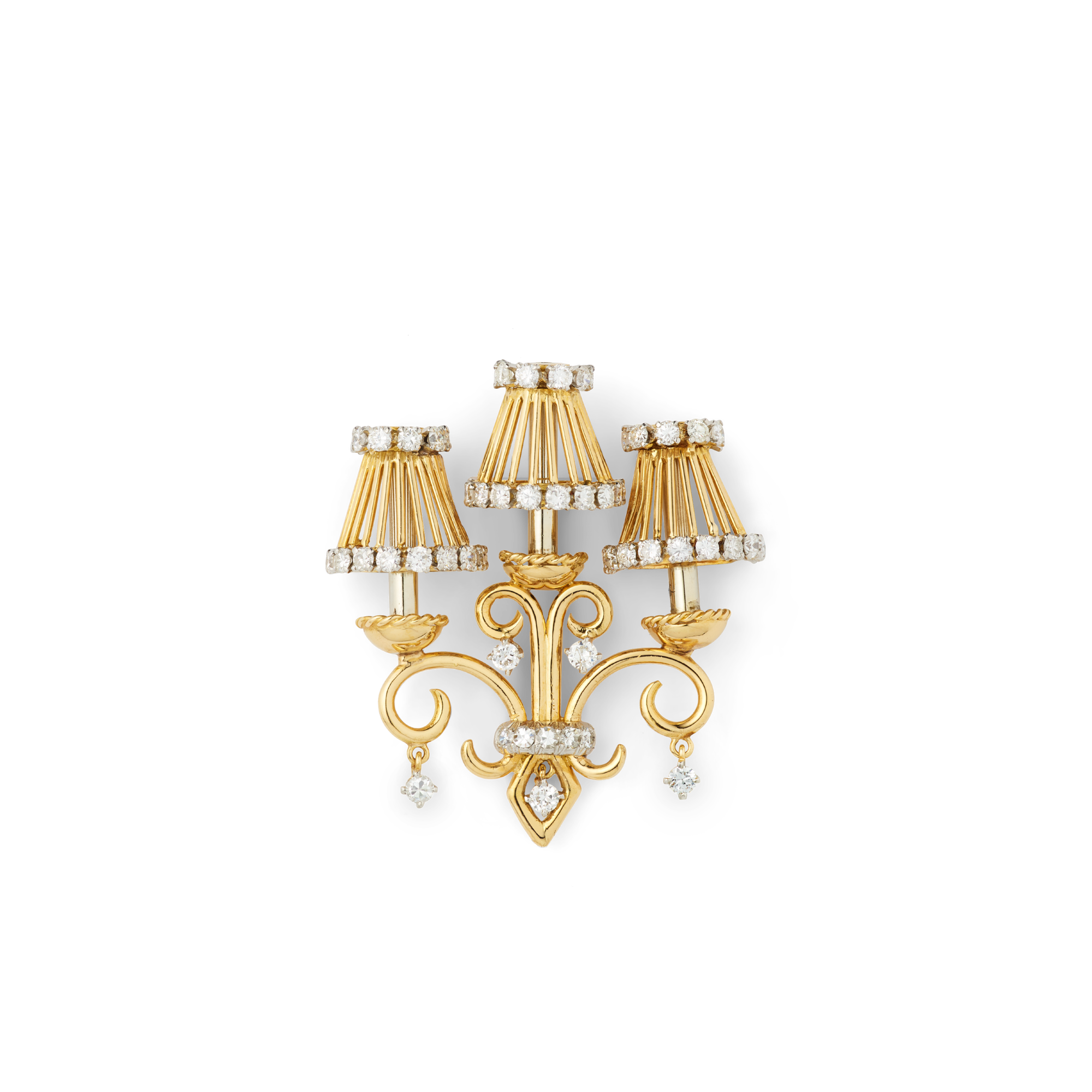 Wall Lamp clip, 1952
Platinum, yellow gold, and diamonds
Van Cleef & Arpels Collection