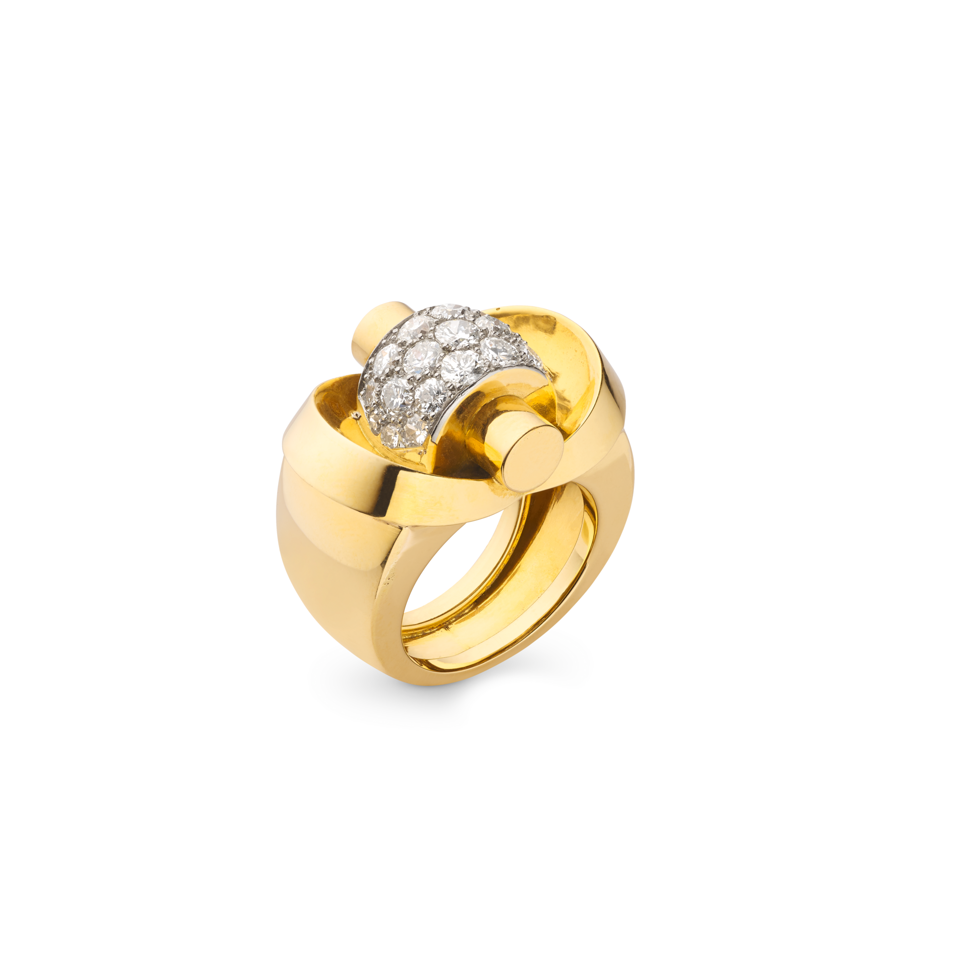 Signet ring, 1944
Platinum, yellow gold, and diamonds
Van Cleef & Arpels Collection