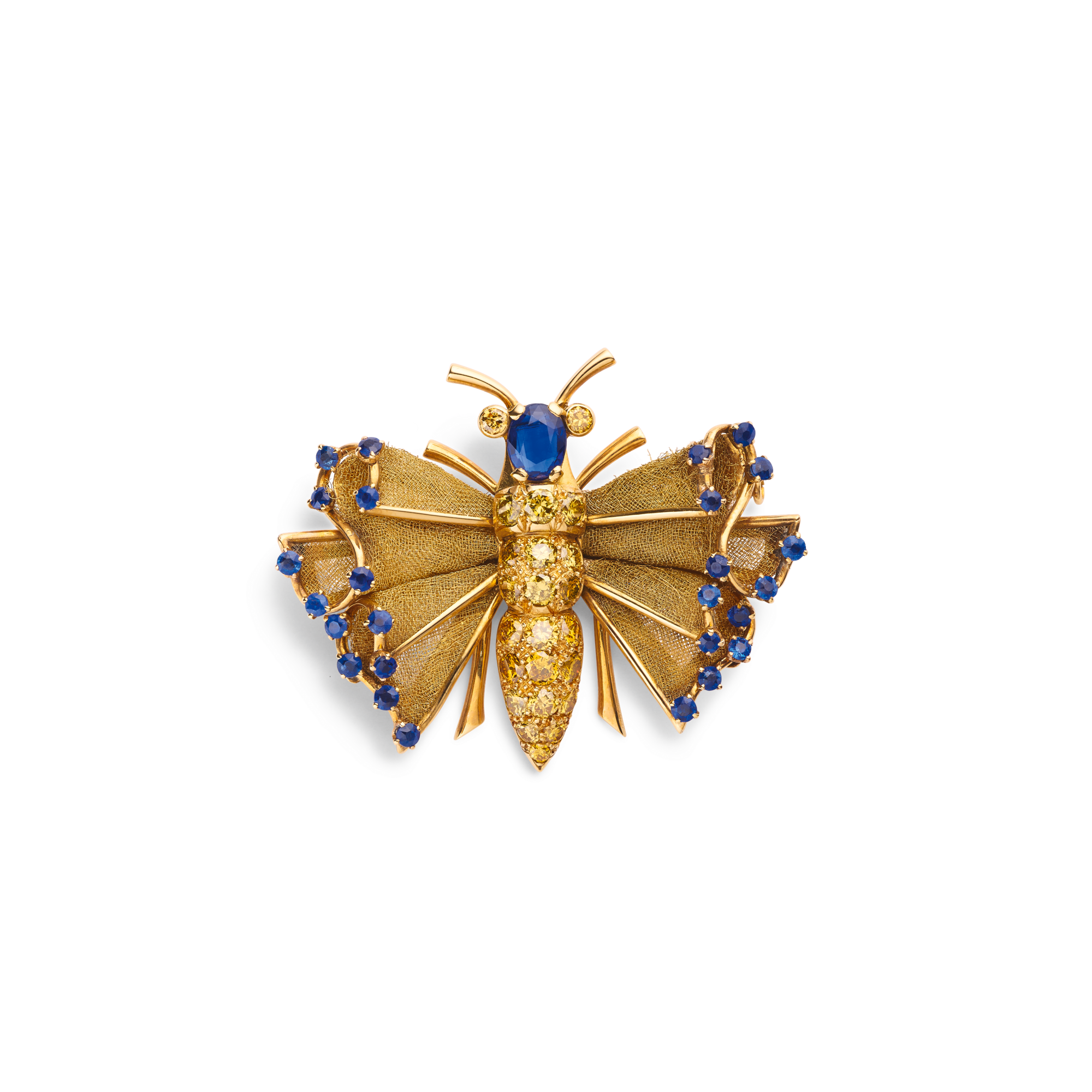 Bee clip, 1946
Yellow gold, sapphires, and yellow diamonds
Van Cleef & Arpels Collection