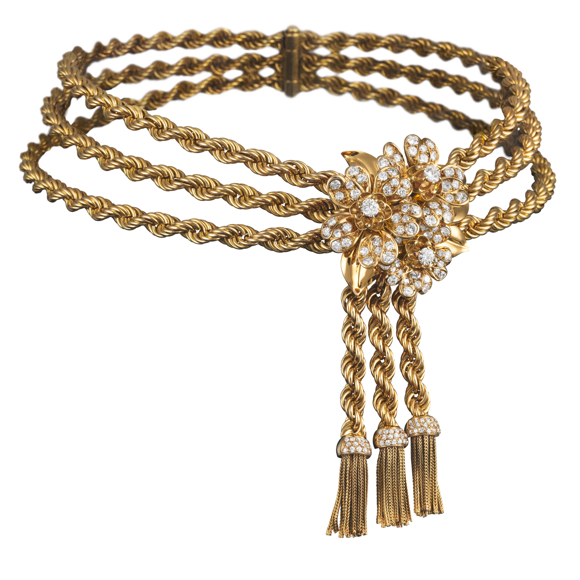 1900 necklace, 1949
Detachable clips
Yellow gold and diamonds
Van Cleef & Arpels Collection