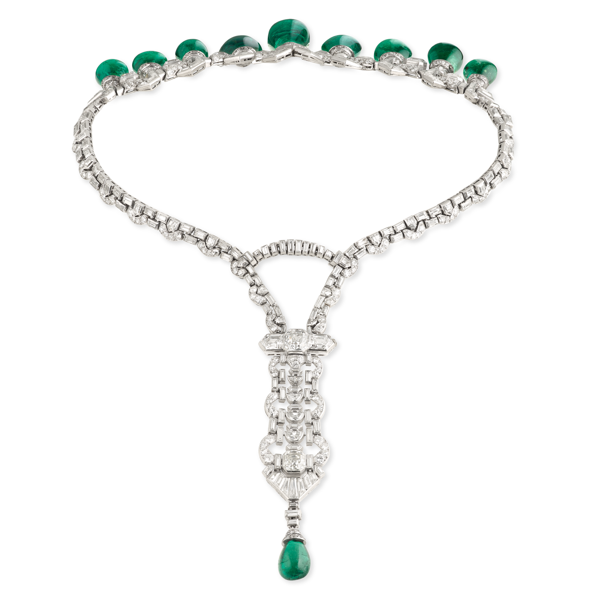 Collerette, 1929
Platinum, emeralds, and diamonds
Former collection of Her royal Highness Princess Faiza of Egypt
Van Cleef & Arpels Collection