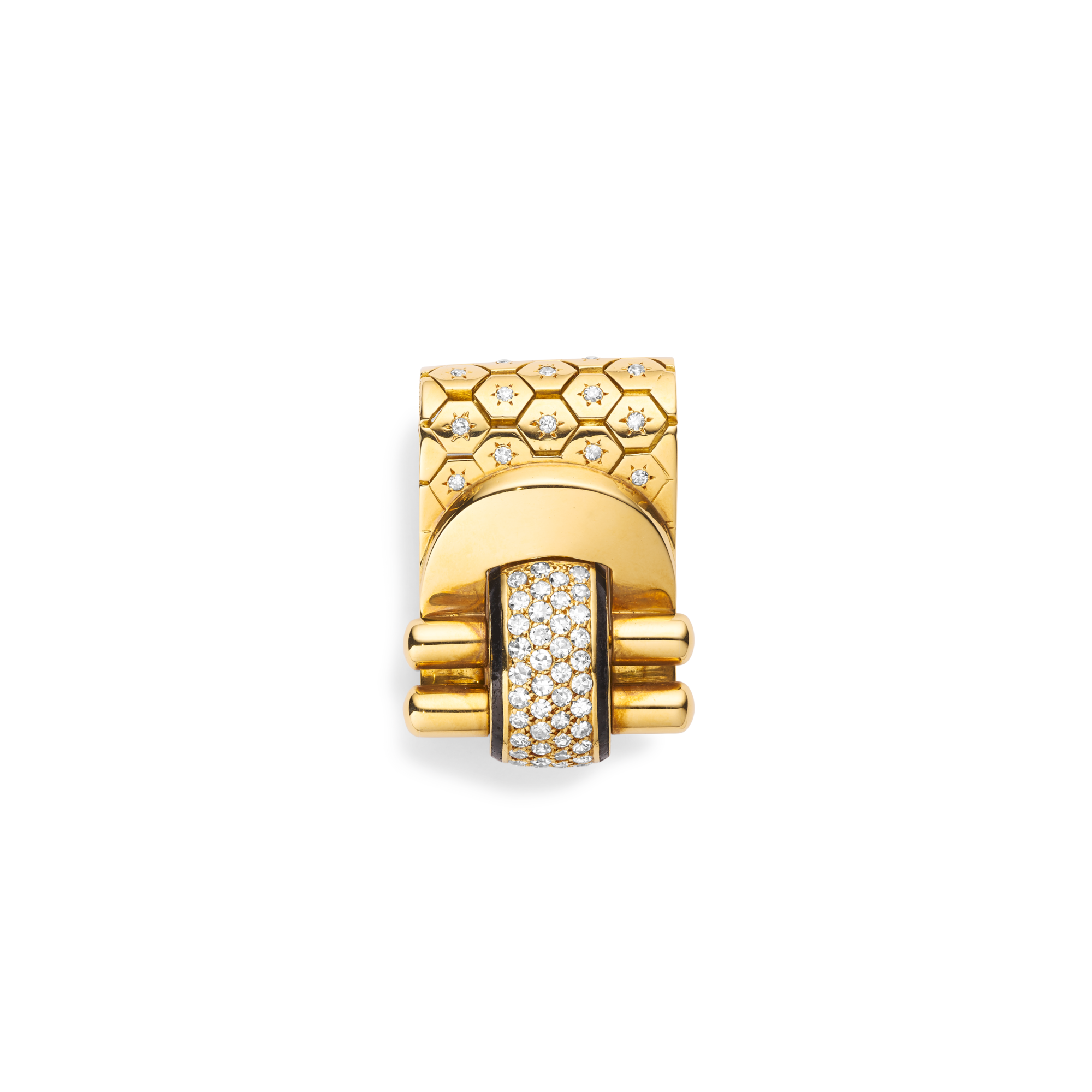 Ludo clips, 1937
Yellow gold, enamel, and diamonds
Van Cleef & Arpels Collection