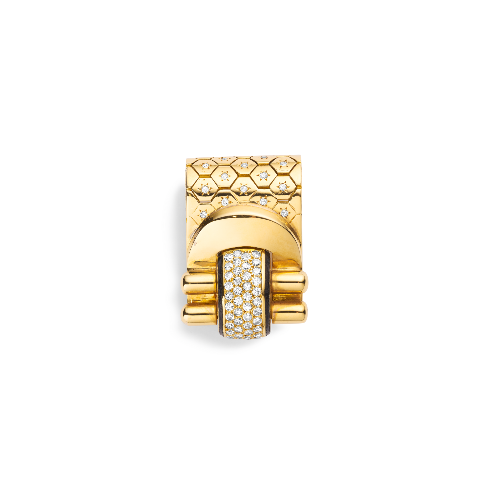 Ludo clips, 1937
Yellow gold, enamel, and diamonds
Van Cleef & Arpels Collection