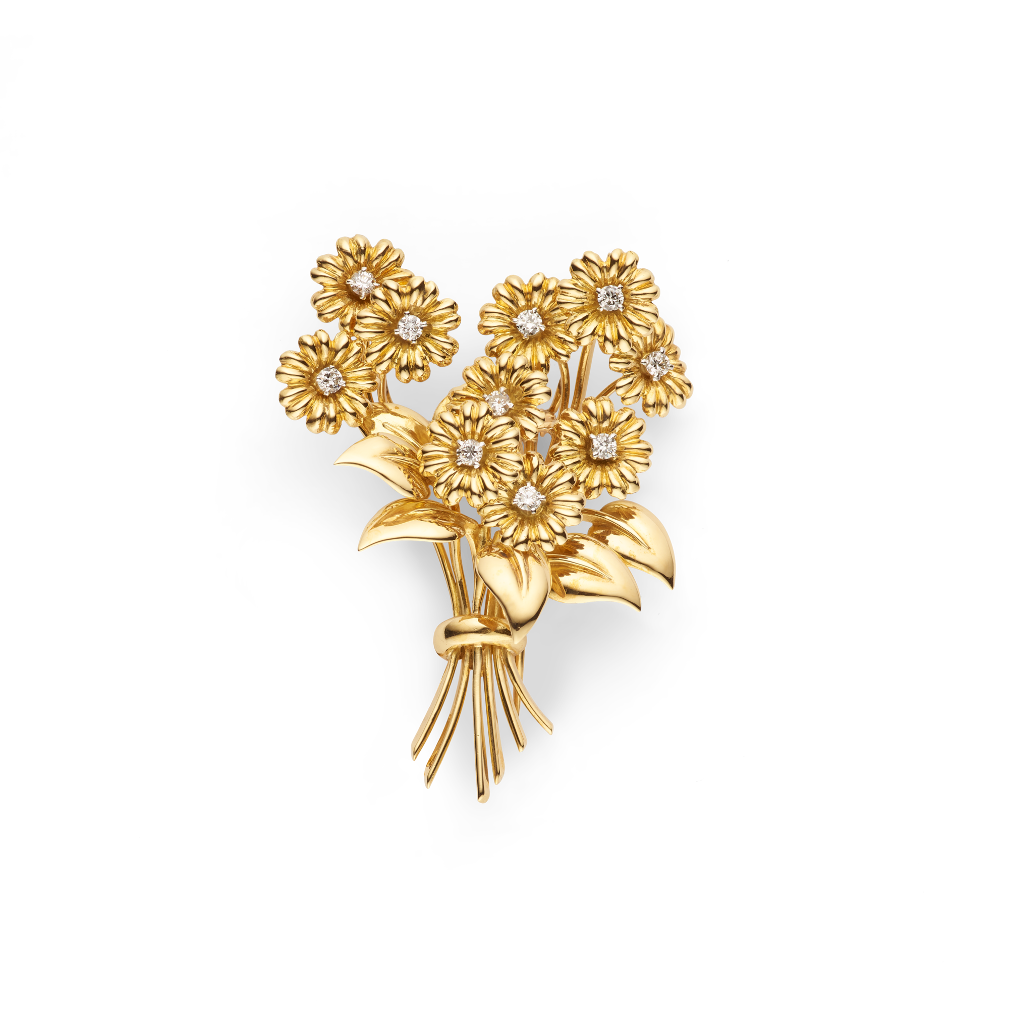 Daisy Bouquet clip, 1953
Platinum, yellow gold, and diamonds
Van Cleef & Arpels Collection