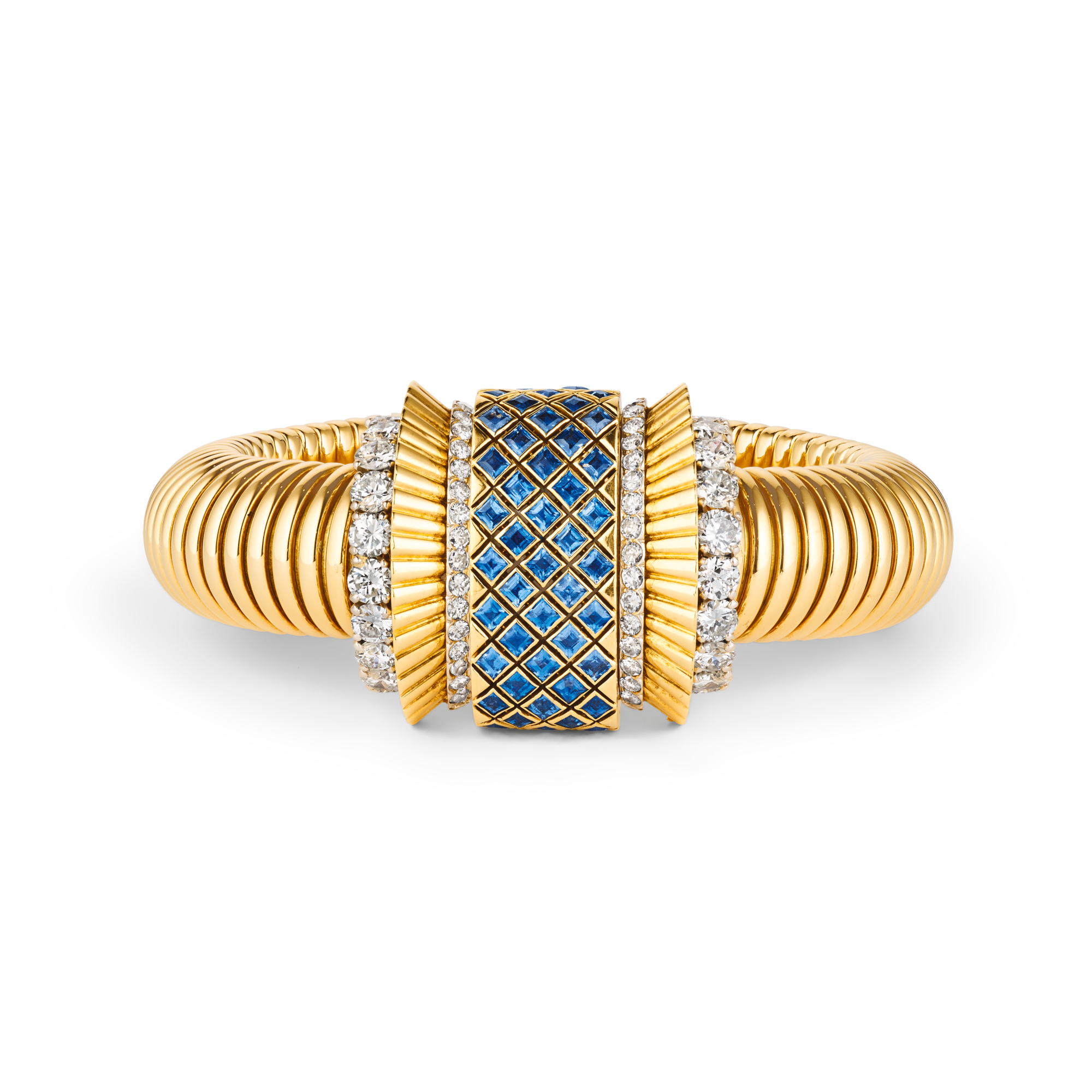 Wristwatch, 1946
Yellow gold, sapphires, and diamonds
Van Cleef & Arpels Collection