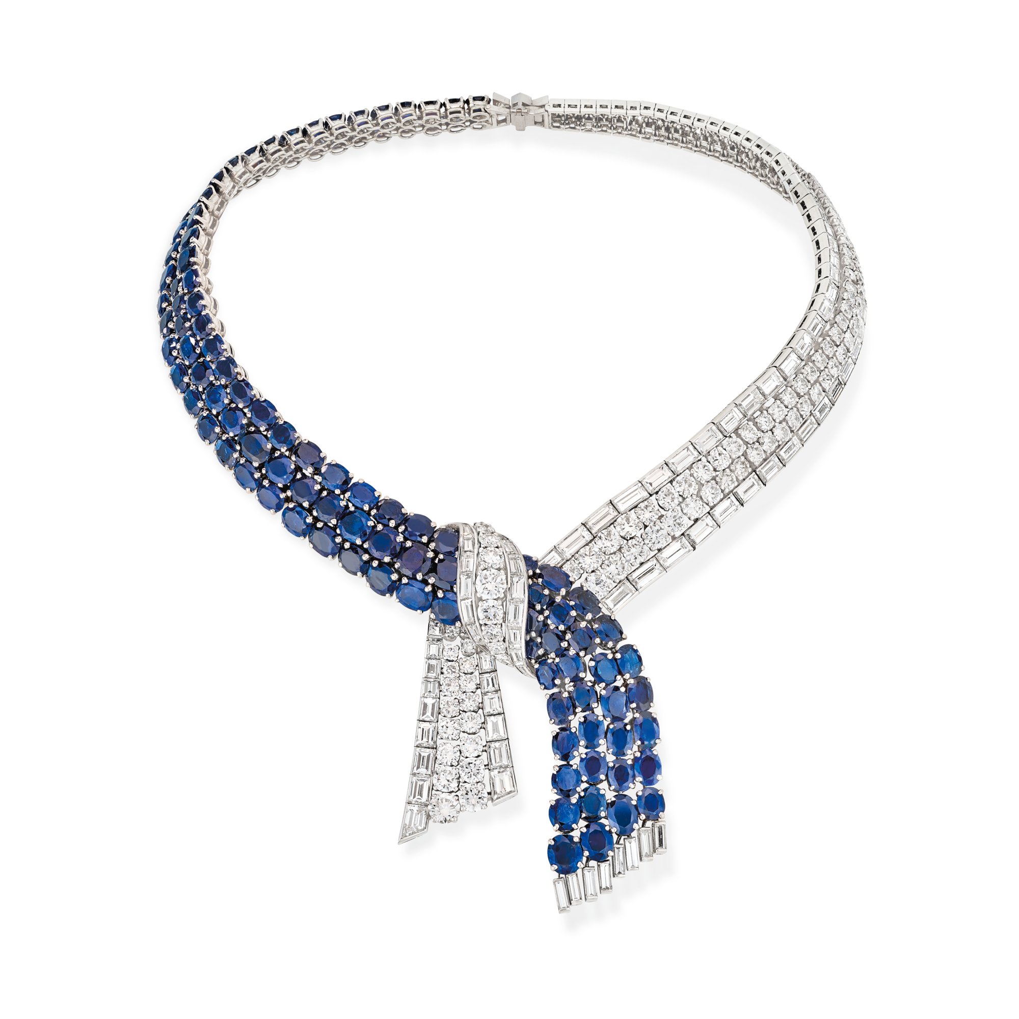 Cravat collaret, 1954
Platinum, sapphires, diamonds
Van Cleef & Arpels Collection