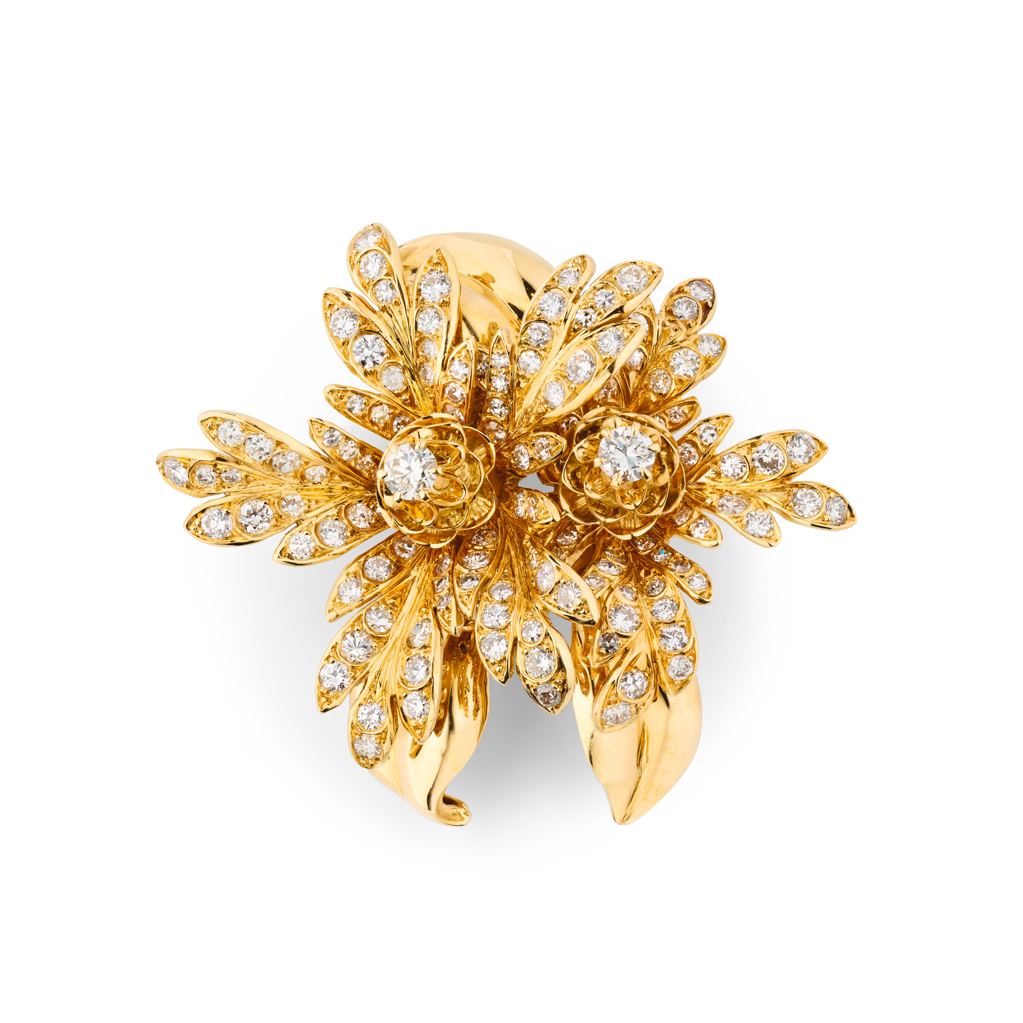 Flowers 1900 clip, 1951
Yellow gold and diamonds
Van Cleef & Arpels Collection