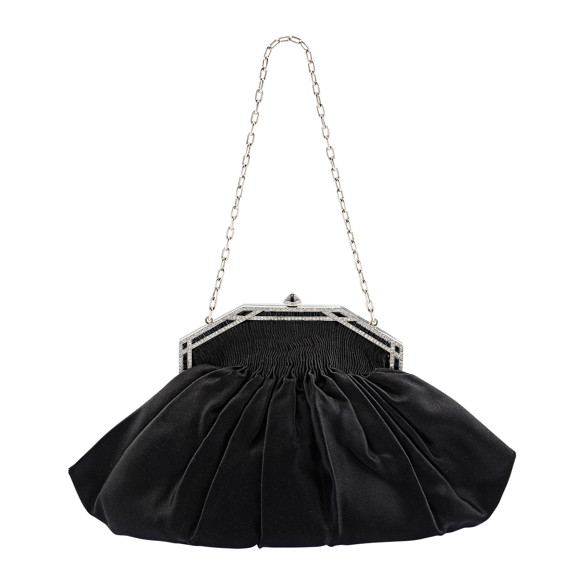 Purse, 1926
Platinum, onyx, silk, and diamonds
Van Cleef & Arpels Collection