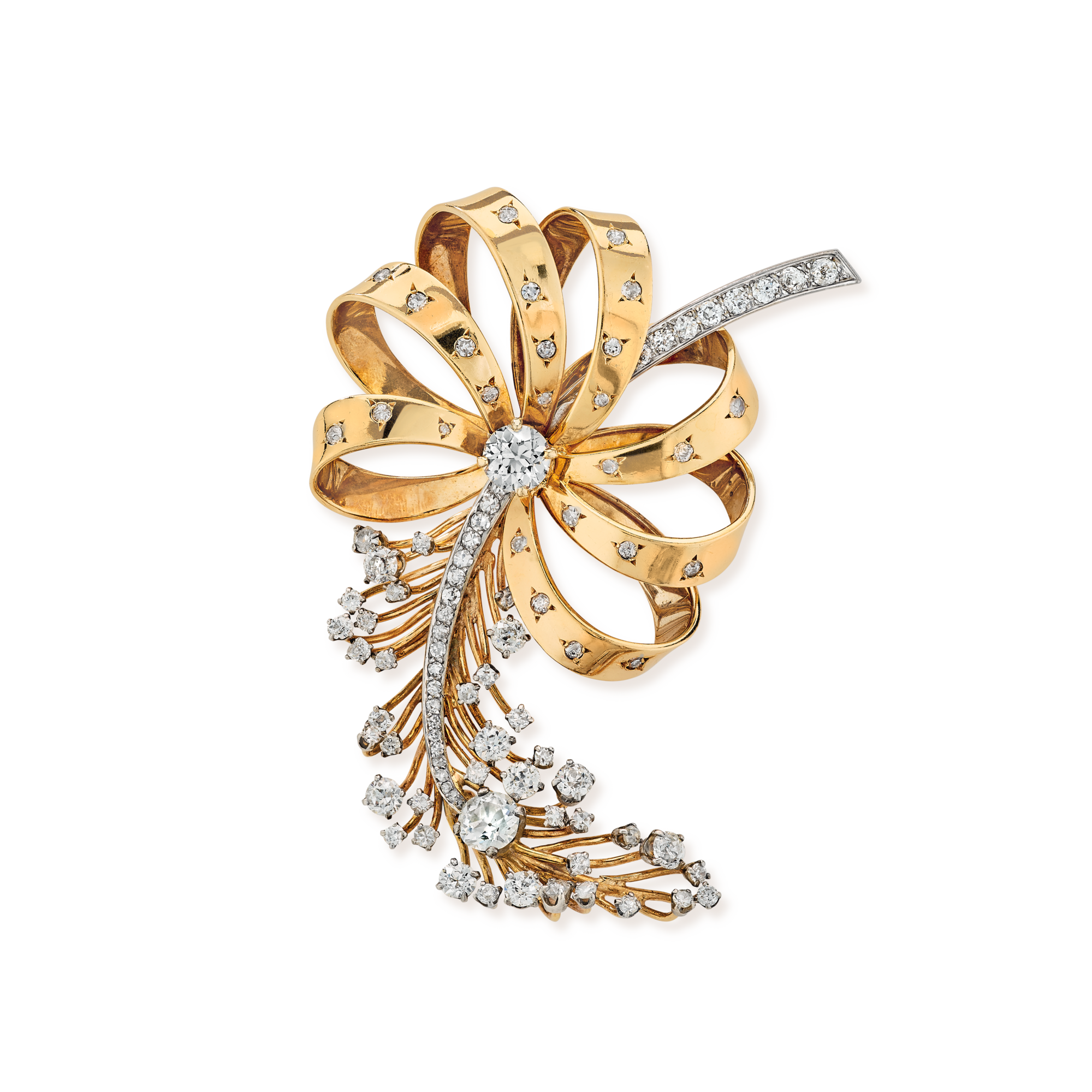 Clip, 1944
Yellow gold, white gold, palladium, diamonds
Van Cleef & Arpels Collection