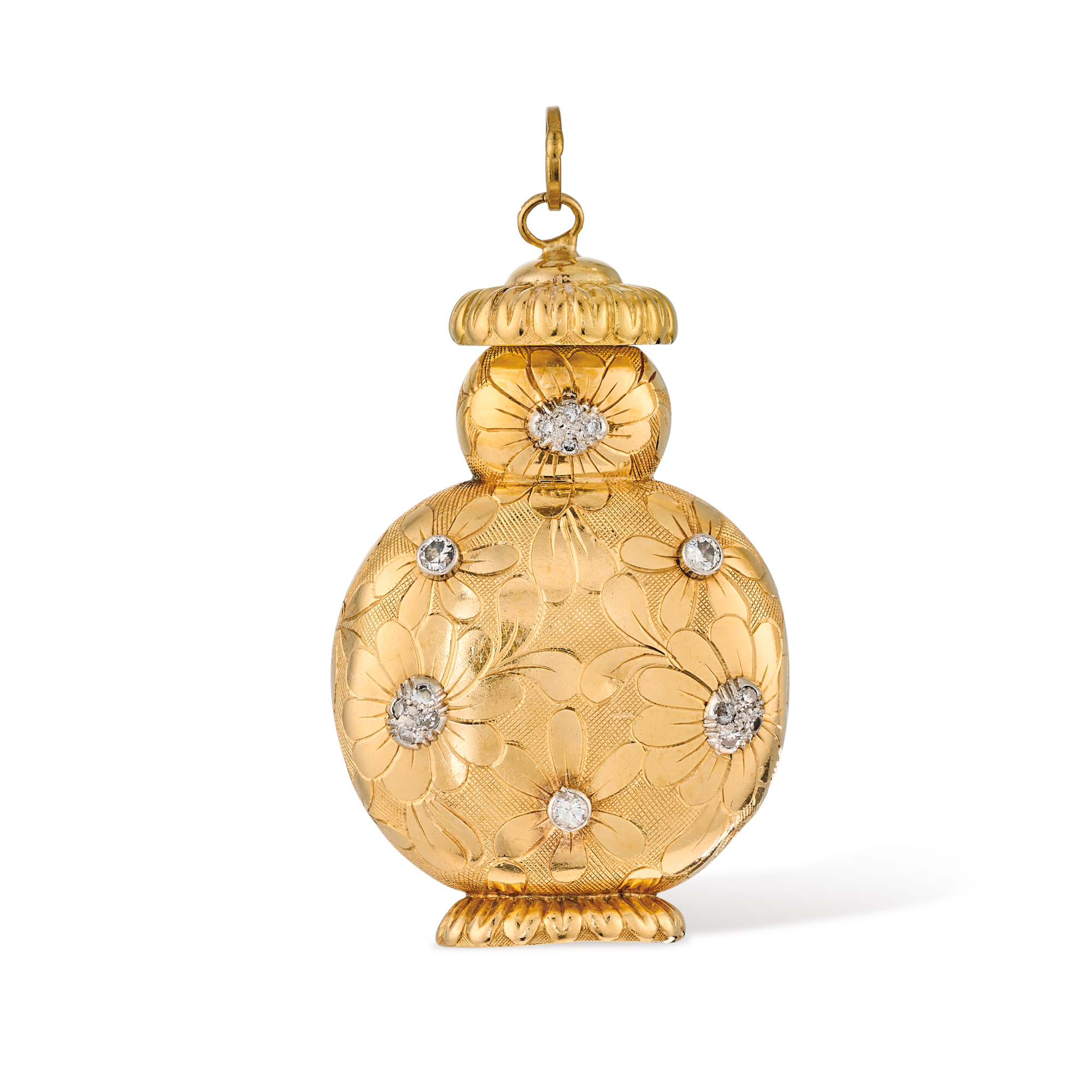 Daisy perfume bottle, 1949
Platinum, yellow gold, and diamonds
Van Cleef & Arpels Collection