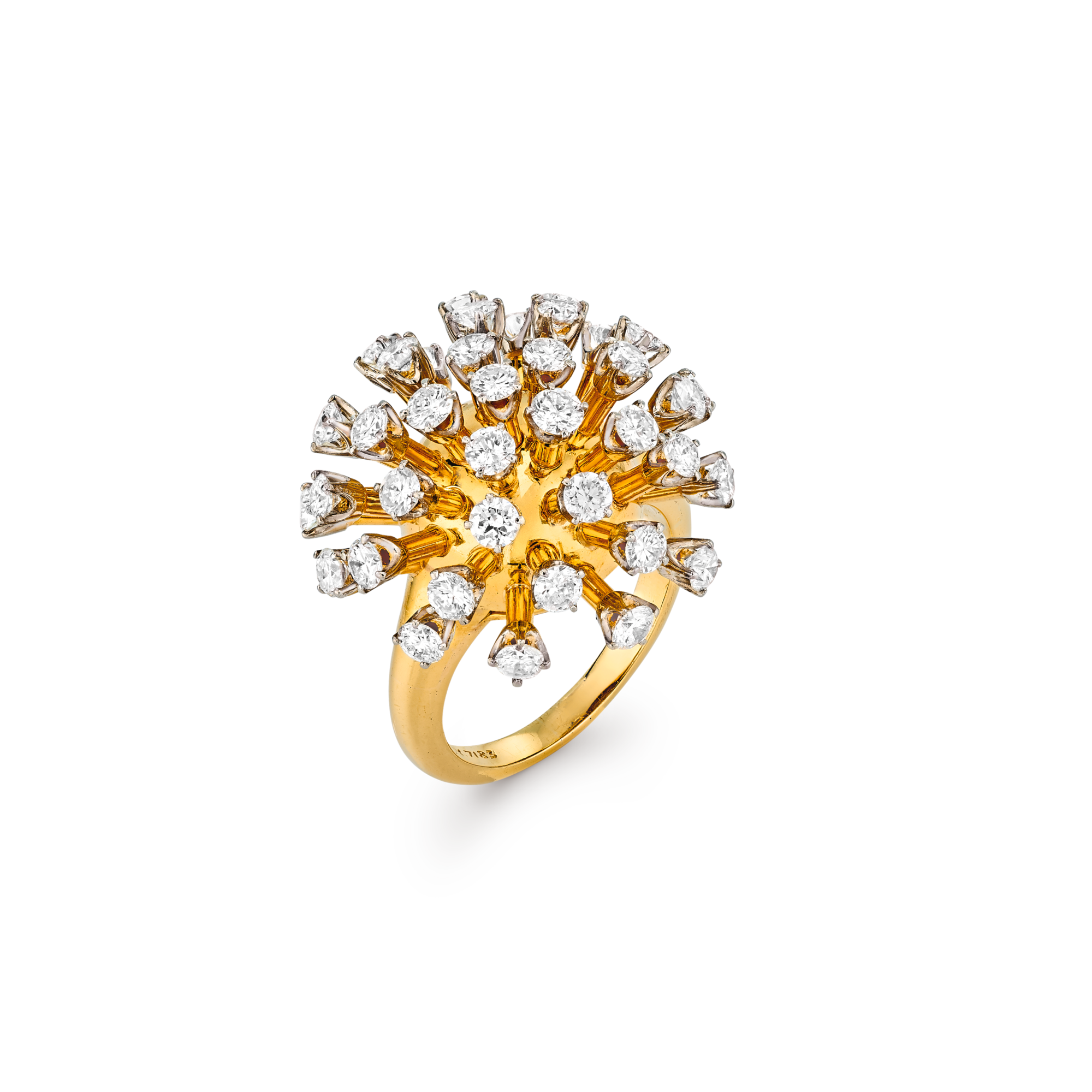 Thistle ring, 1945
Platinum, yellow gold, and diamonds
Van Cleef & Arpels Collection