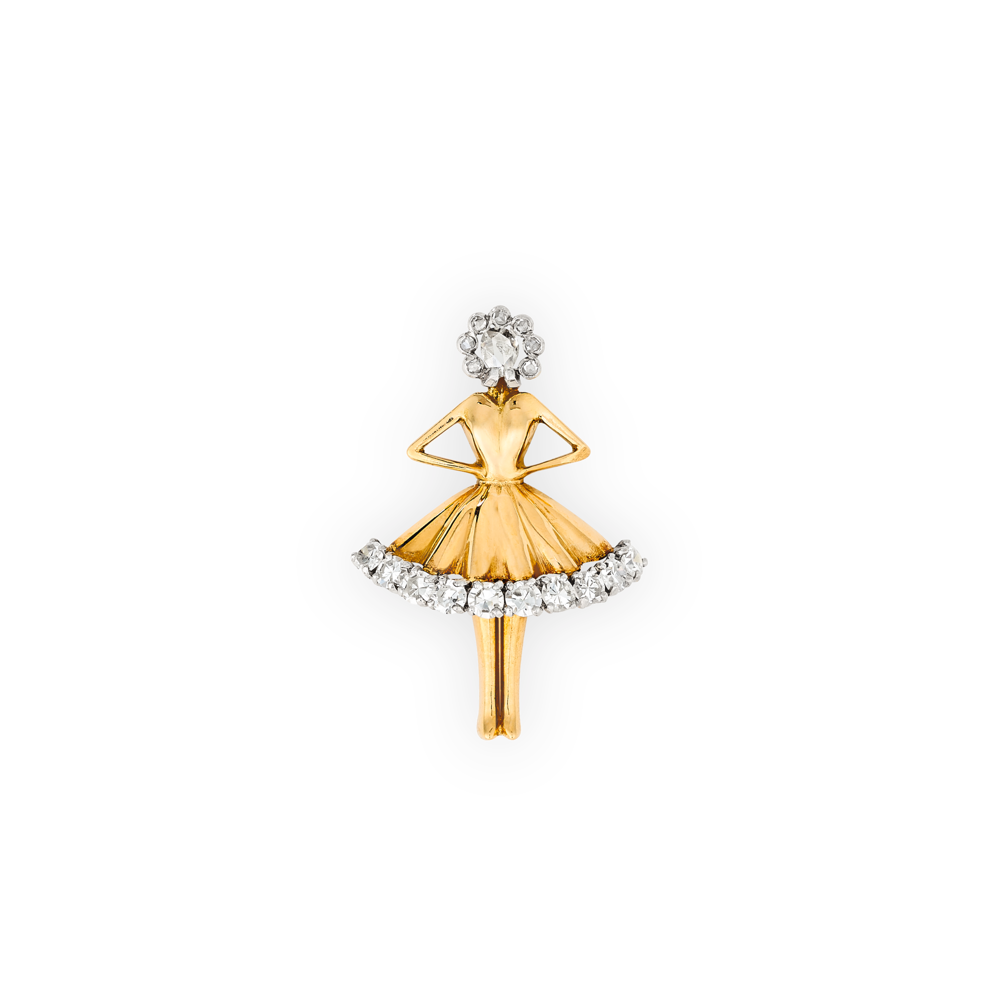 Little Dancer corsage clip, 1950
Platinum, yellow gold, and diamonds
Van Cleef & Arpels Collection