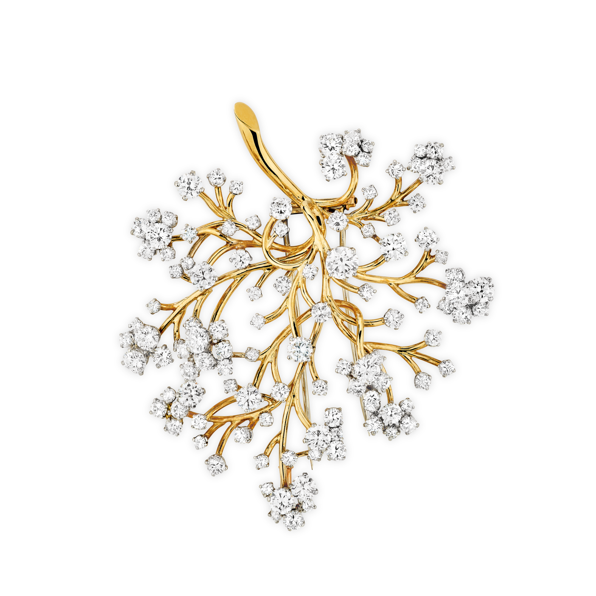 Clip Grappes, 1961
Yellow gold, platinum, diamonds
Van Cleef & Arpels Collection