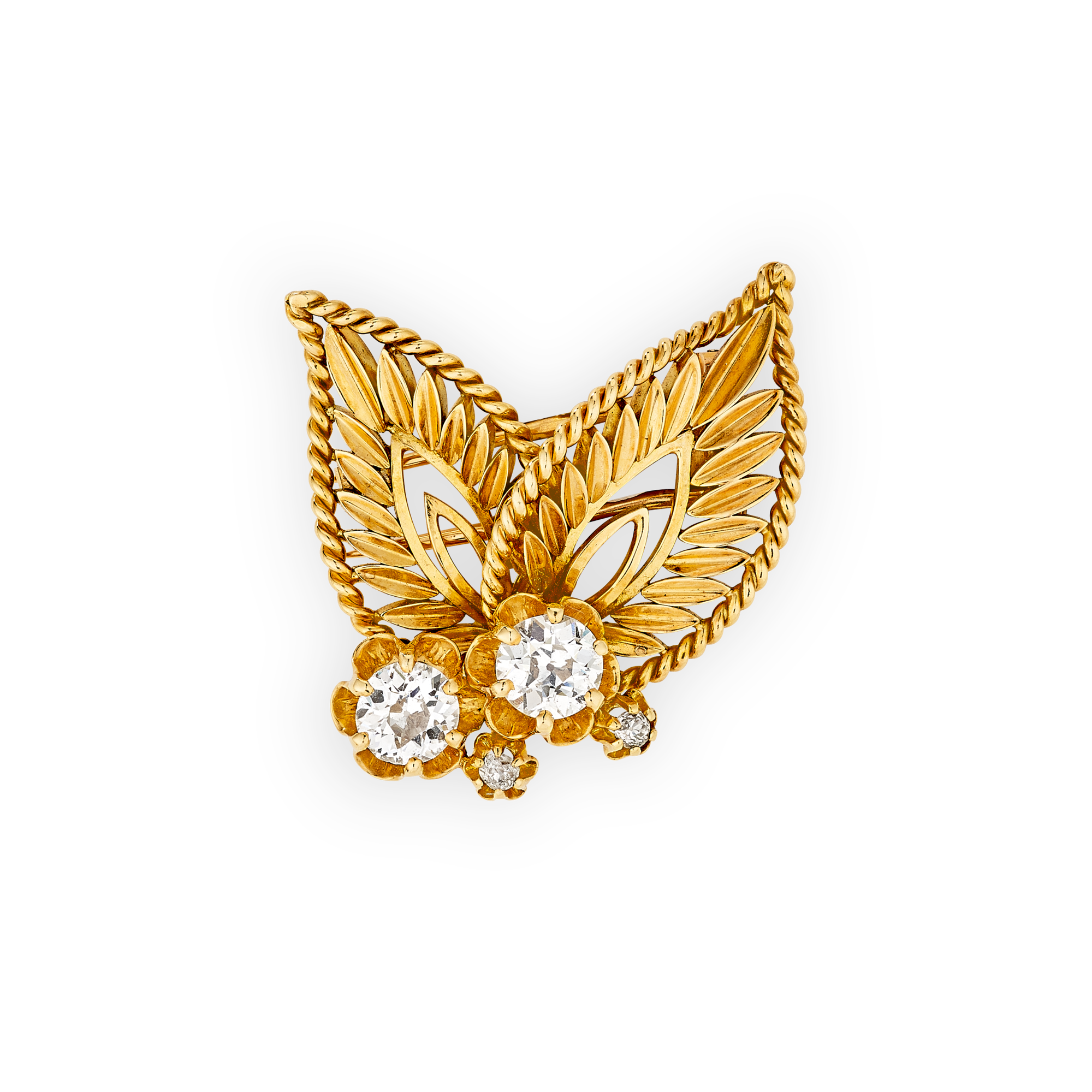 Clip two leaves, 1954
Yellow gold, diamonds
Van Cleef & Arpels Collection