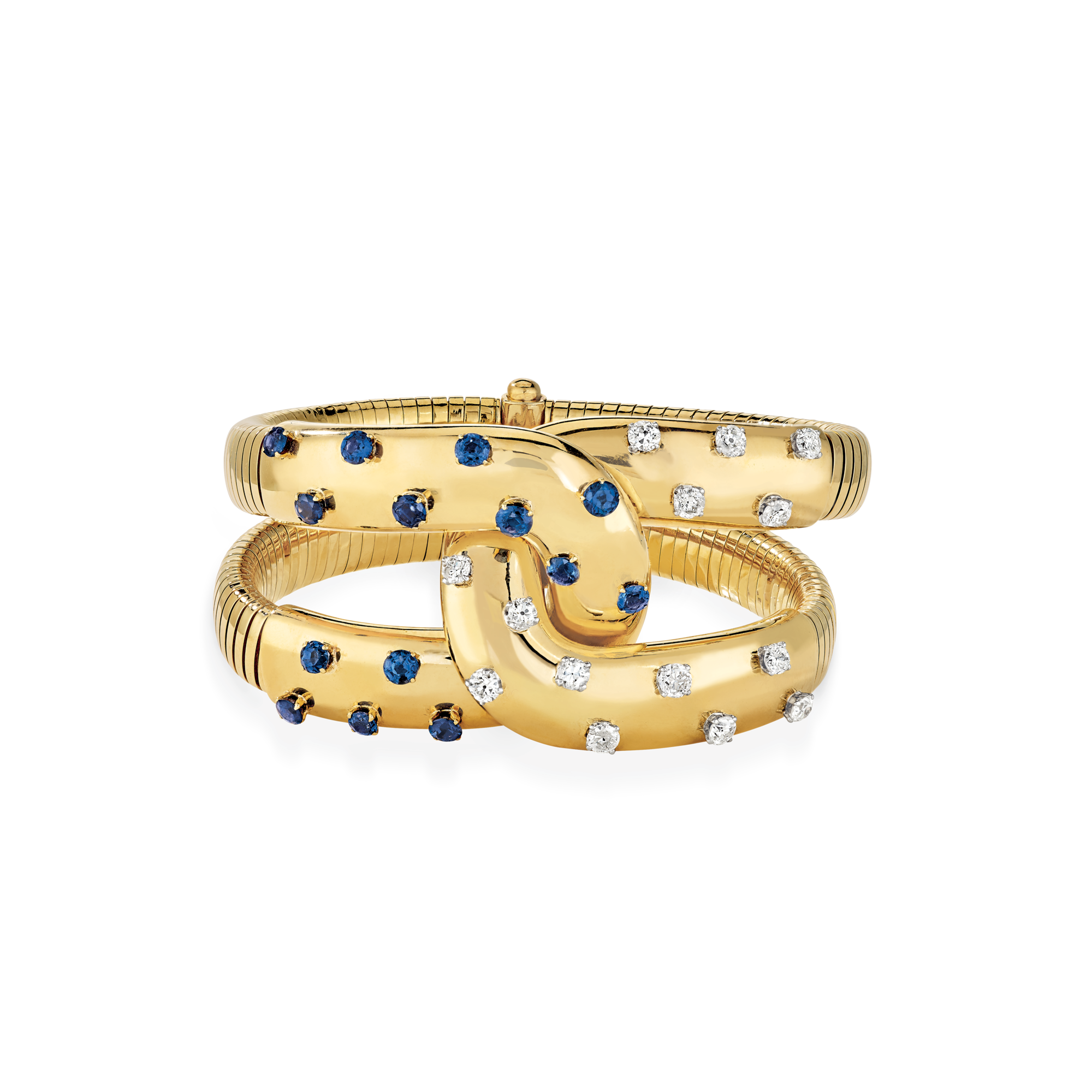 Horseshoe bracelet, 1944
Yellow gold, sapphires, and diamonds
Van Cleef & Arpels Collection