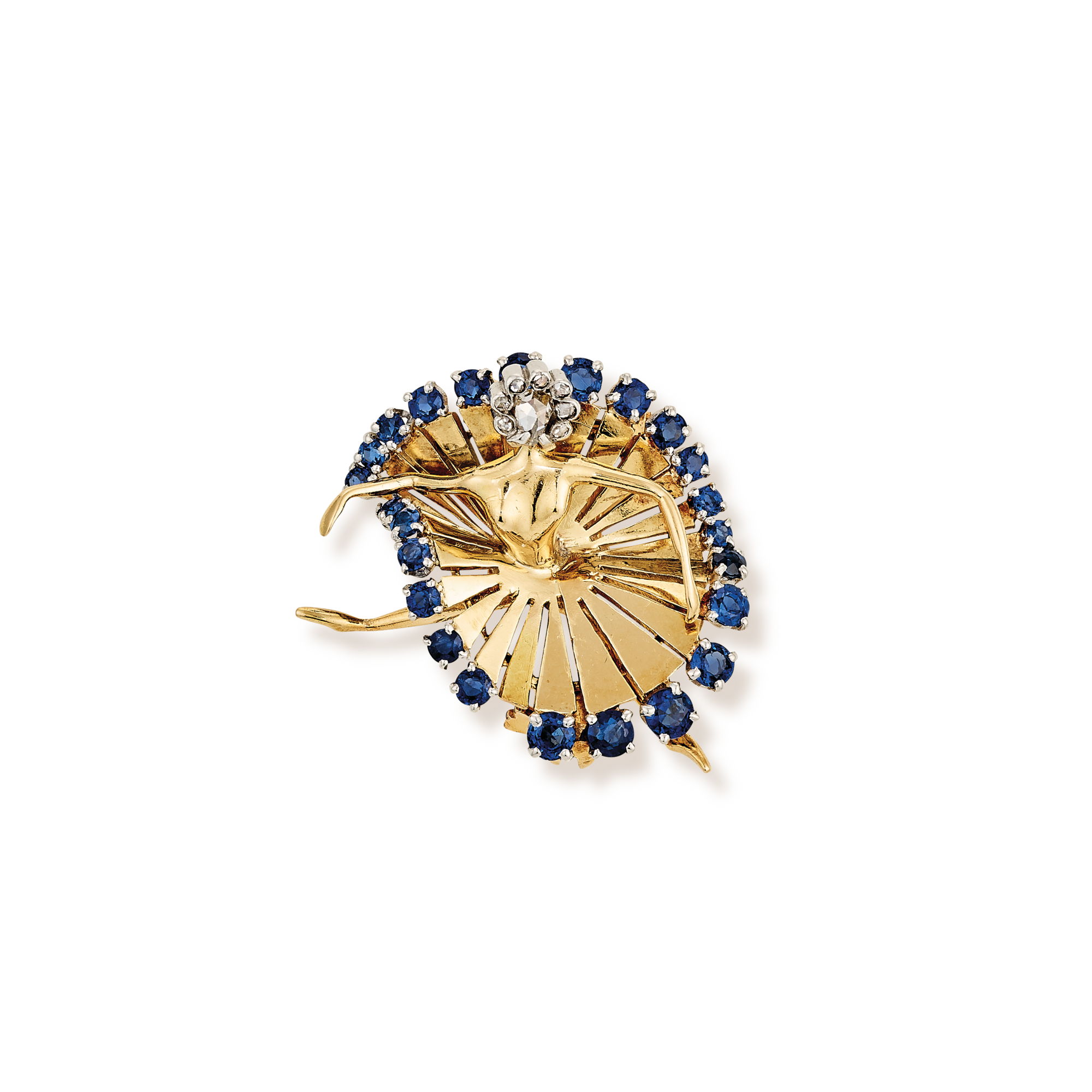 Farandole Dancer clip, 1953
Platinum, yellow gold, sapphires, and diamonds
Van Cleef & Arpels Collection