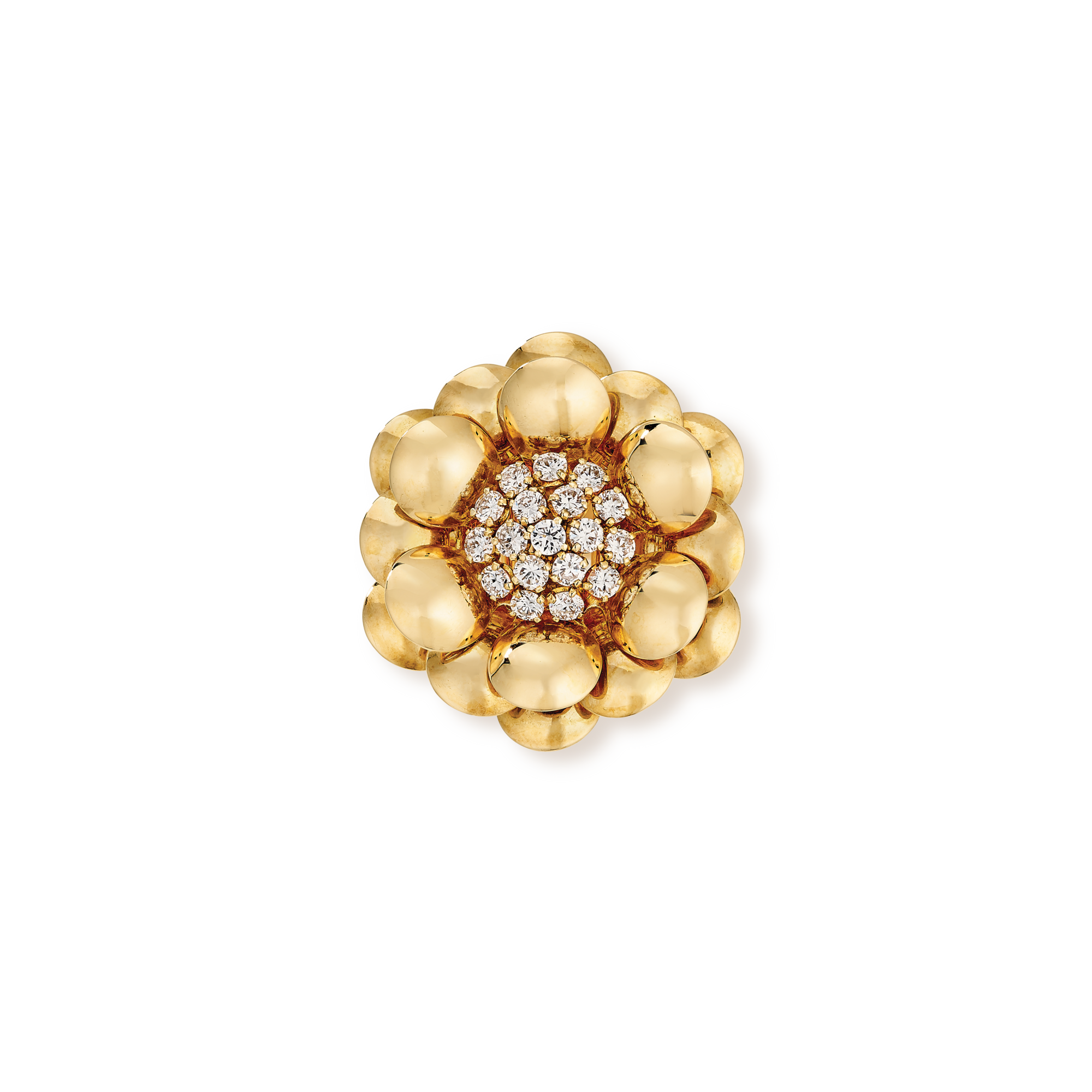 Dahlia clip, 1952
Yellow gold and diamonds
Van Cleef & Arpels Collection