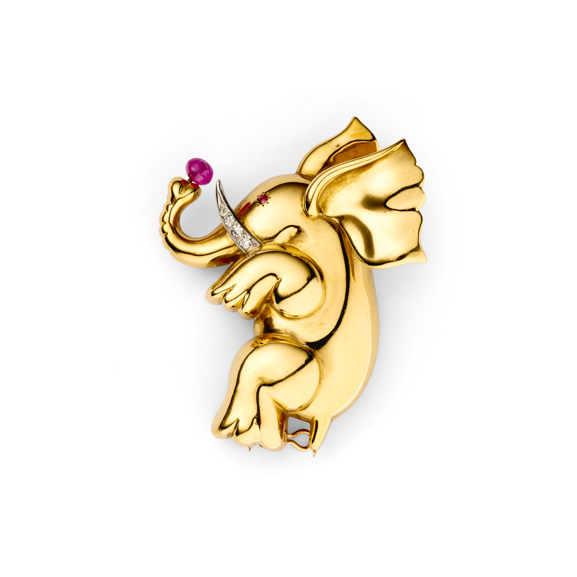 Elephant clip, 1945
Yellow gold, rubies, and diamonds
Van Cleef & Arpels Collection