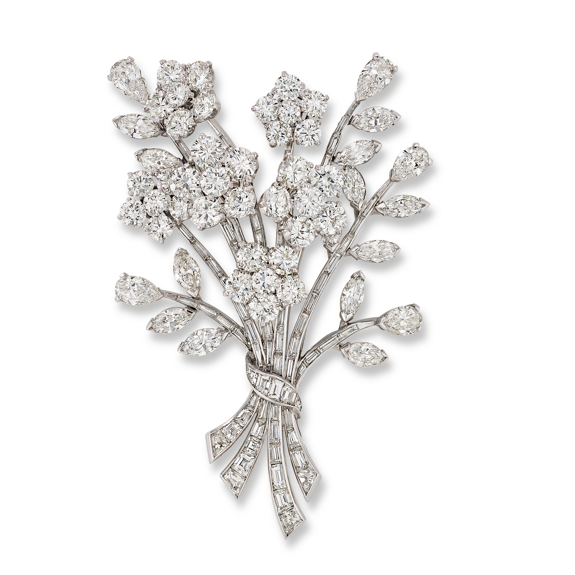 Hawai Clip, 1955
Platinum, white gold, osmior, diamonds