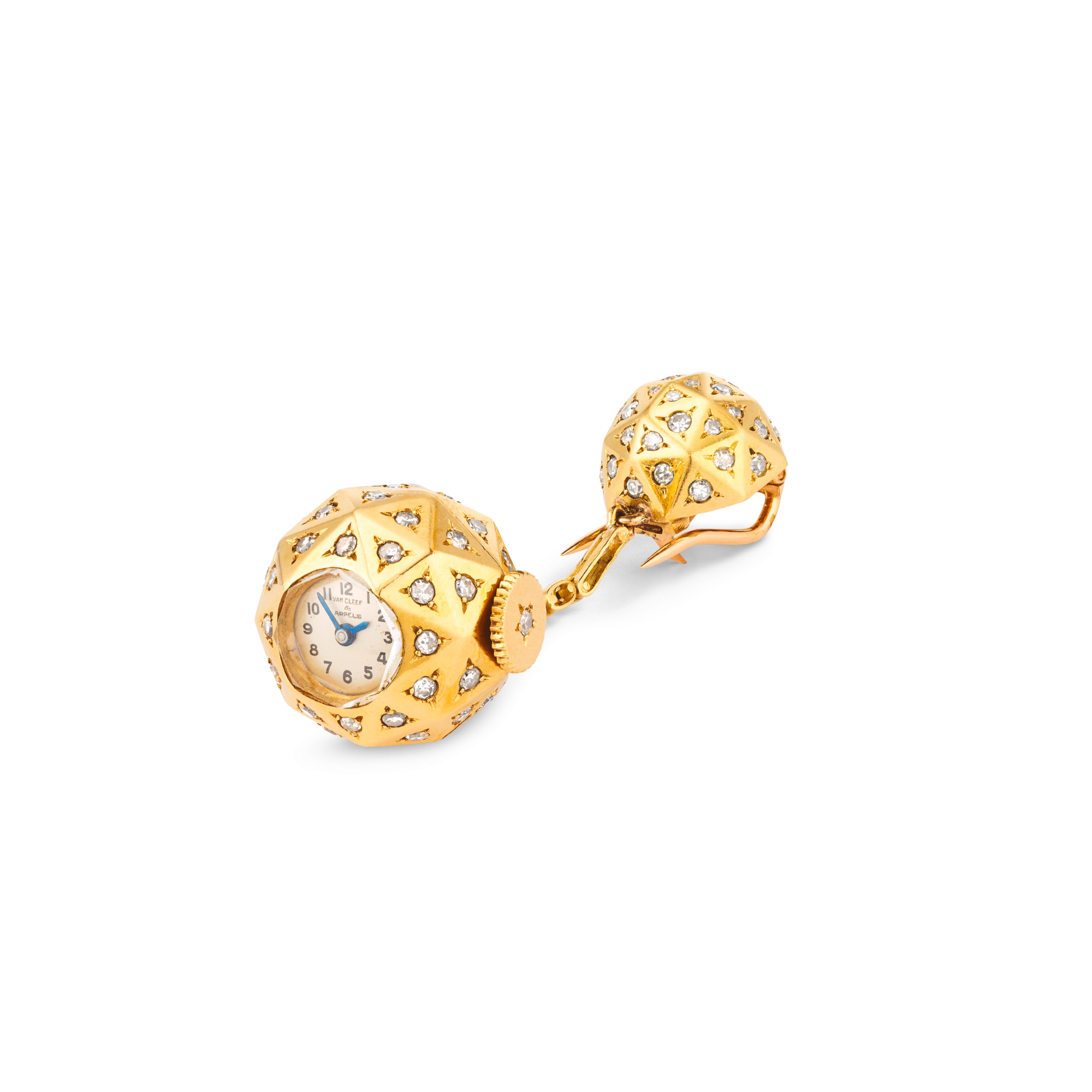 Faceted Spheres chatelaine watch, 1937
Yellow gold and diamonds
Van Cleef & Arpels Collection