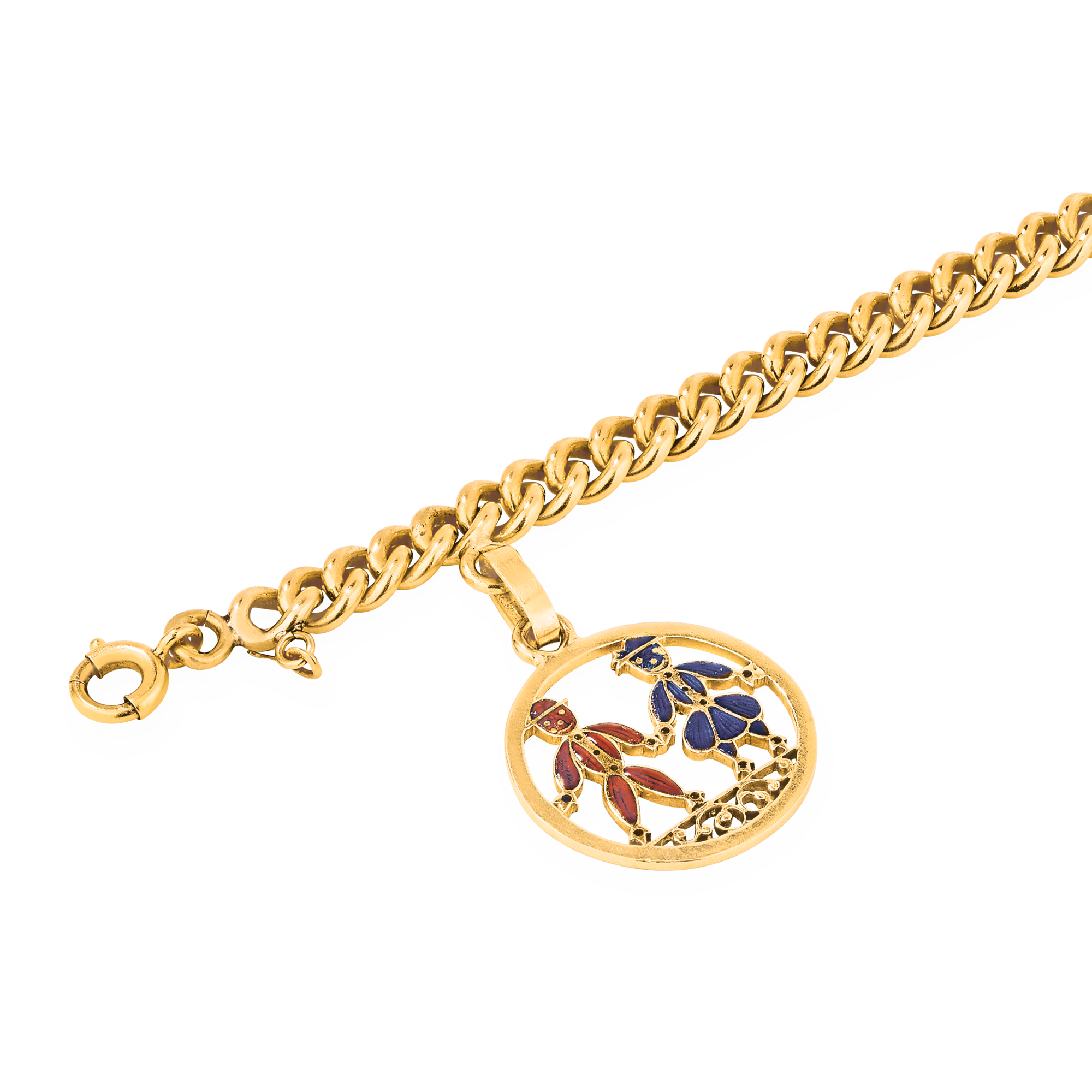 Nénette and Rintintin charm, c. 1918
Yellow gold and enamel 
Van Cleef & Arpels Collection