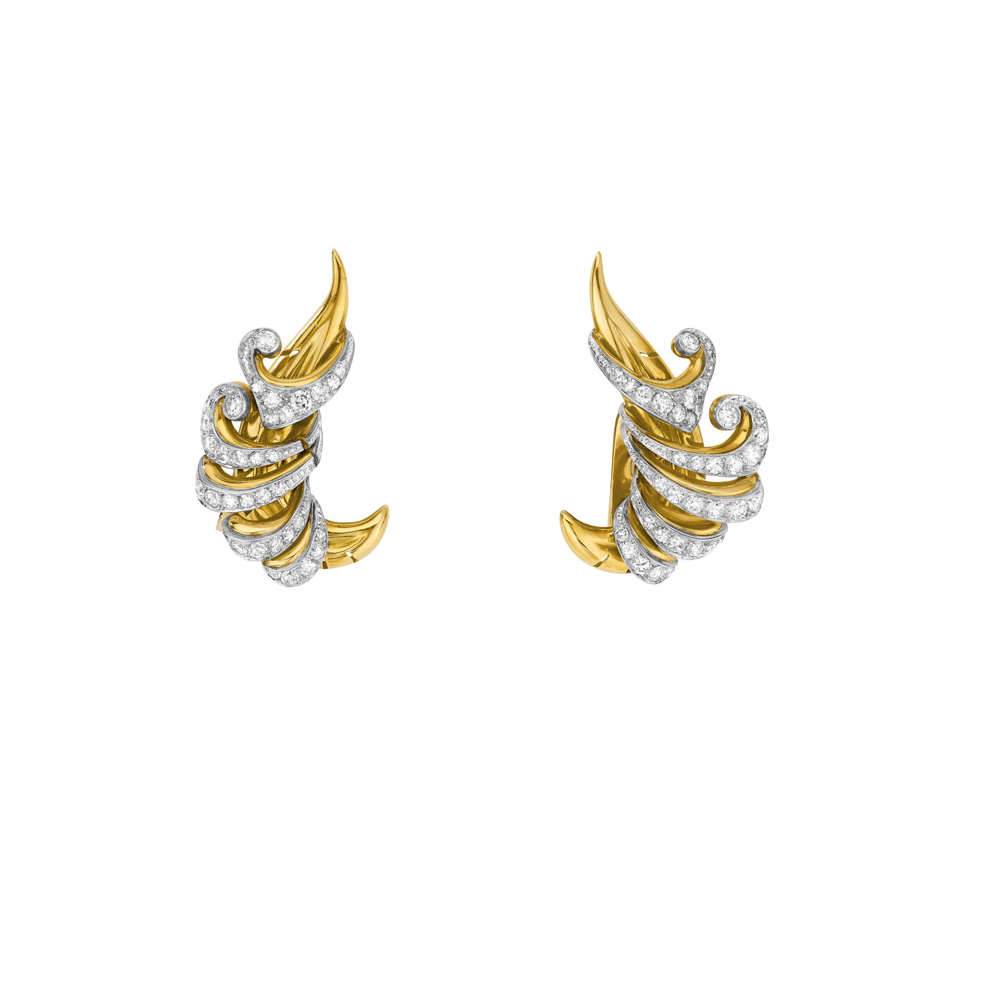 Fern earrings, 1944
Yellow gold, platinum, diamonds
Van Cleef & Arpels Collection