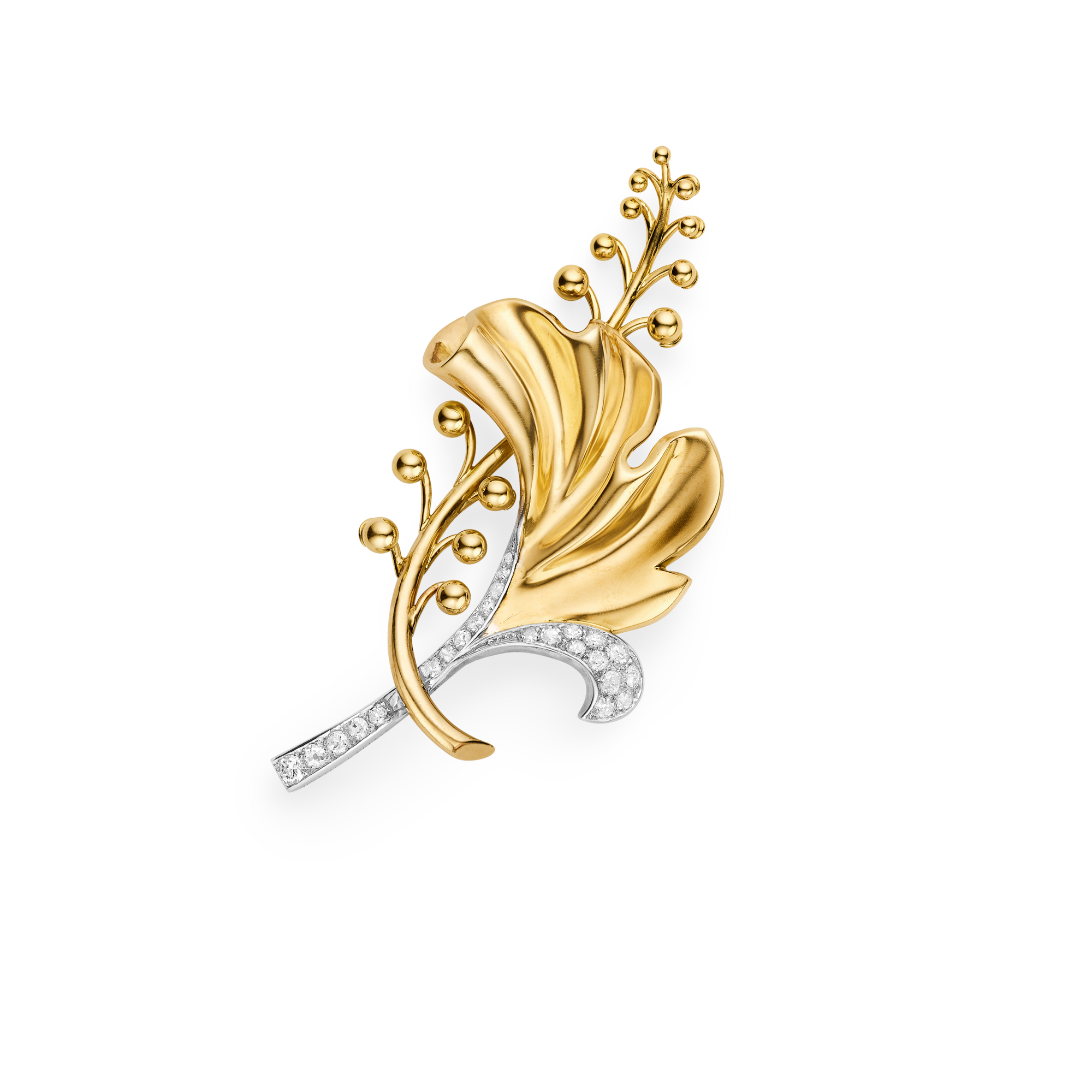 Brooch, 1945
Yellow gold, rose gold, platinum, diamonds
Van Cleef & Arpels Collection
