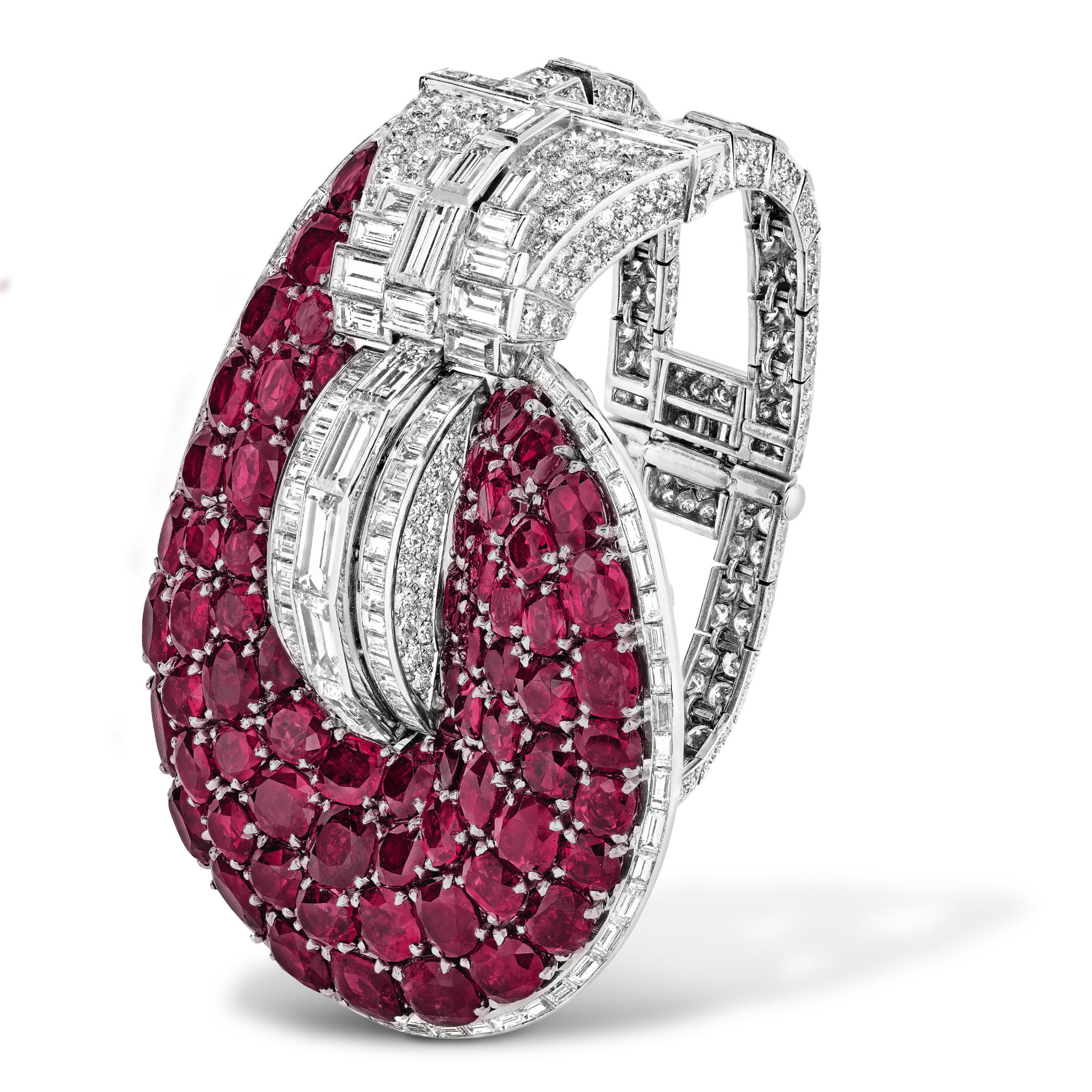 Bracelet, c. 1937
Platinum, rubies and diamonds
Van Cleef & Arpels Collection