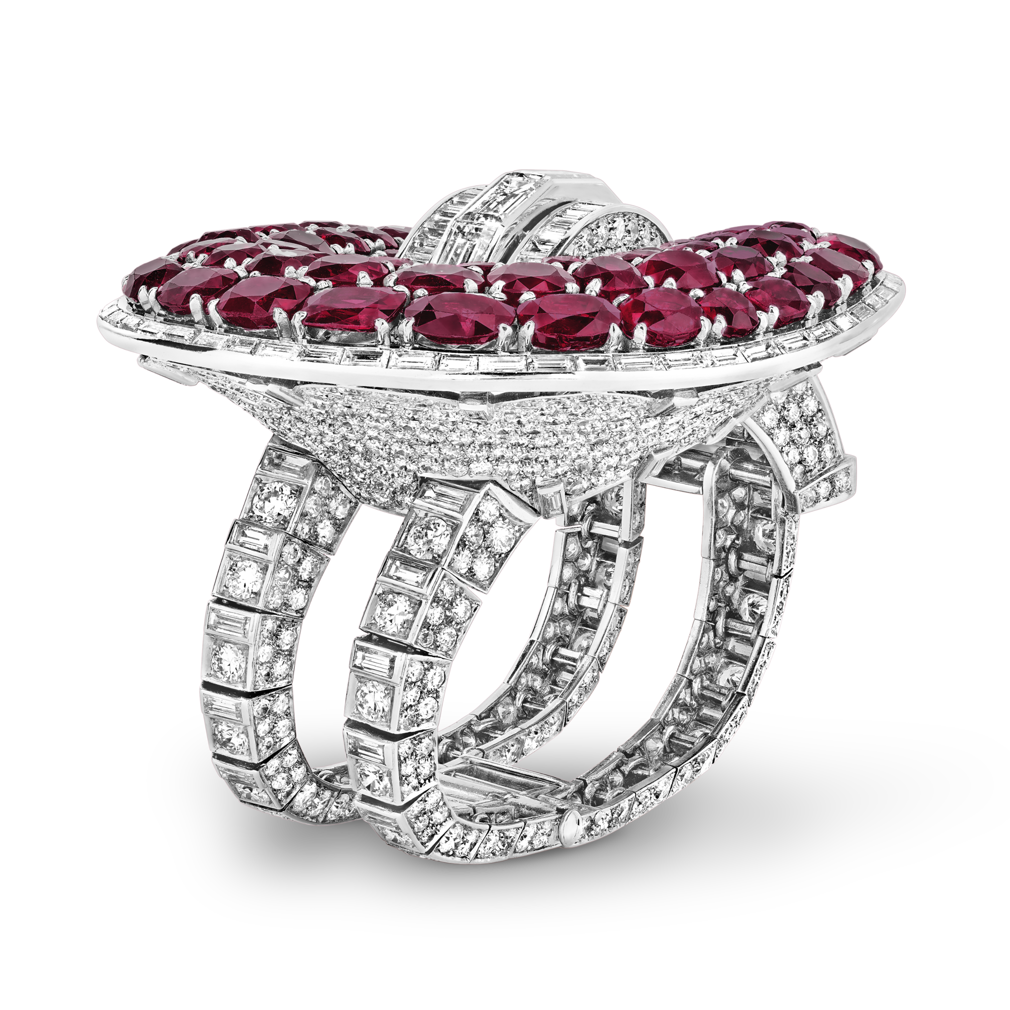 Bracelet, c. 1937
Platinum, rubies and diamonds
Van Cleef & Arpels Collection