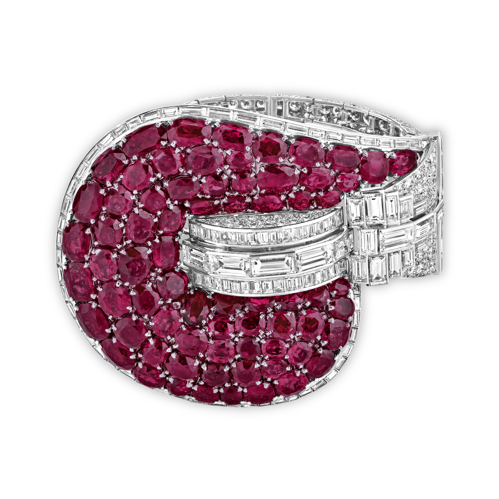 Bracelet, c. 1937
Platinum, rubies and diamonds
Van Cleef & Arpels Collection