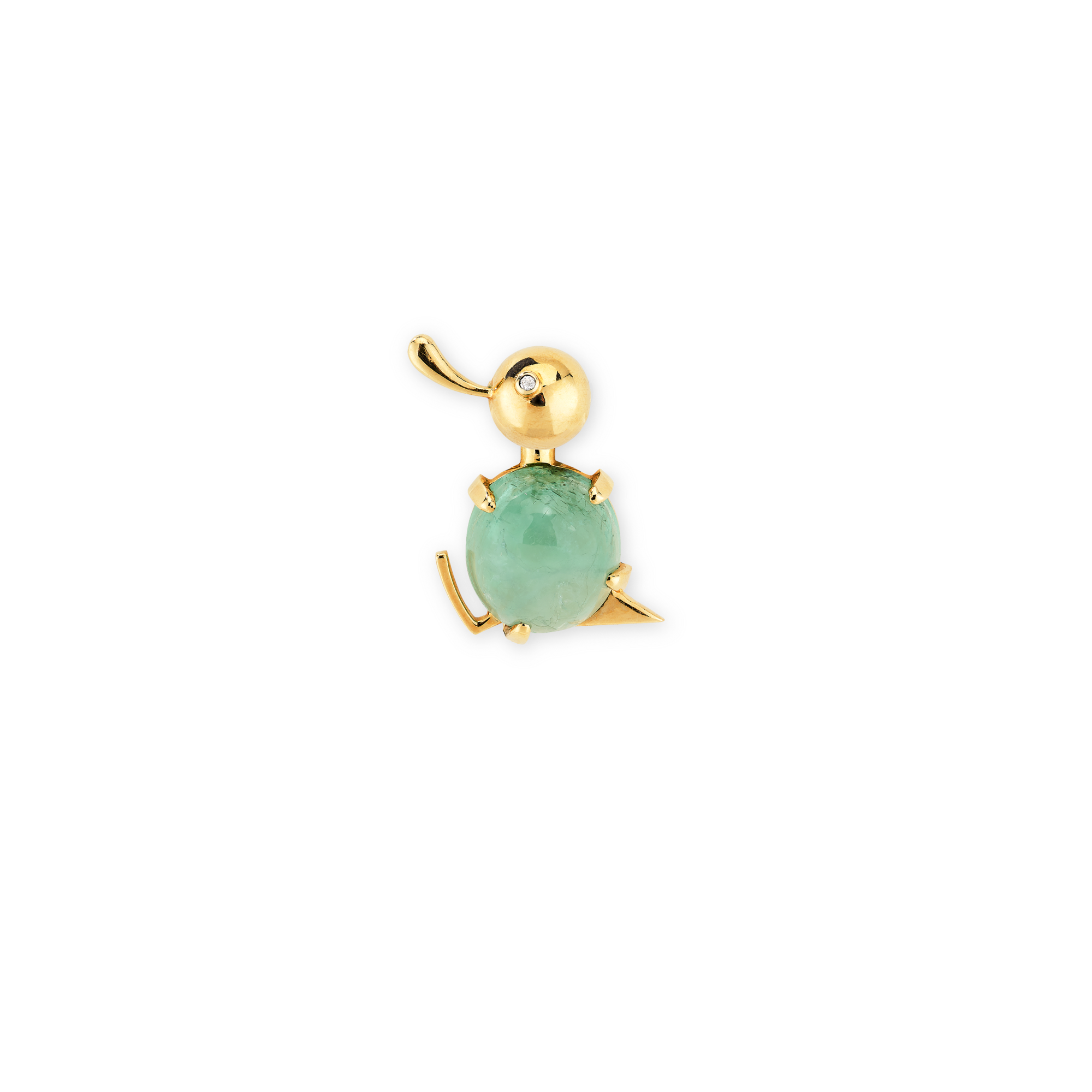 Duck with its Beak up clip, 1950
Yellow gold, emerald, diamond
Van Cleef & Arpels Collection