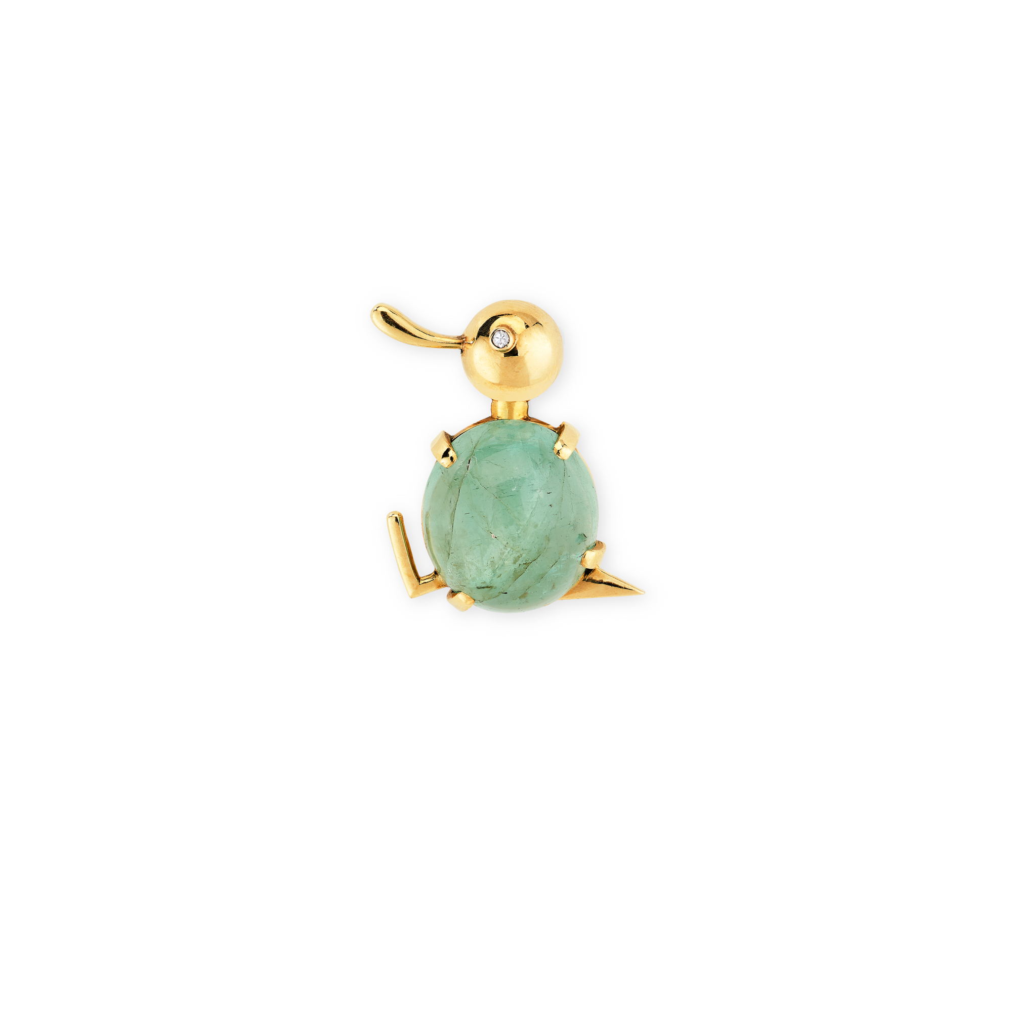 Duck with its Beak up clip, 1950
Yellow gold, emerald, diamond
Van Cleef & Arpels Collection