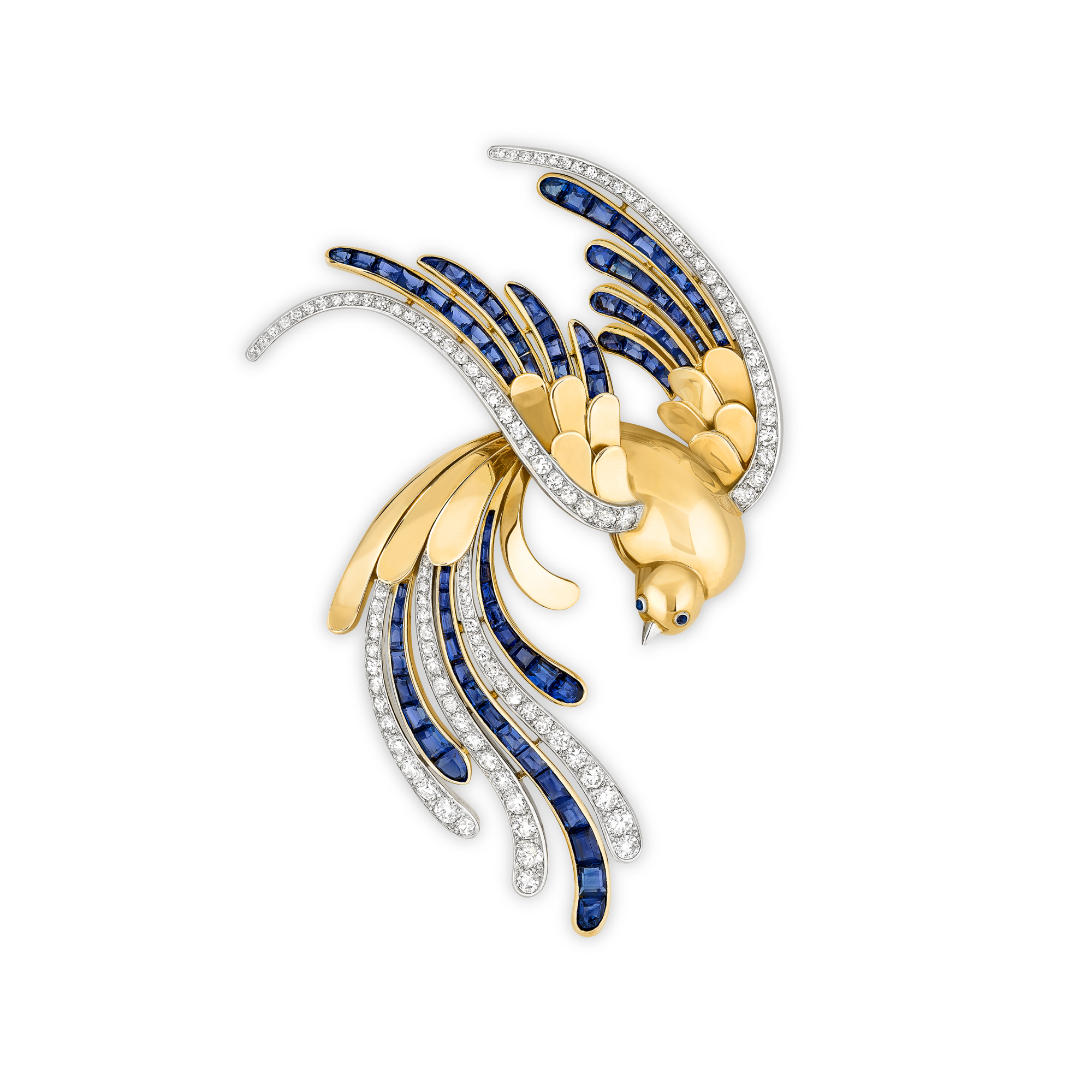 Bird clip, 1945
Platinum, yellow gold, sapphires, diamonds
Van Cleef & Arpels Collection
